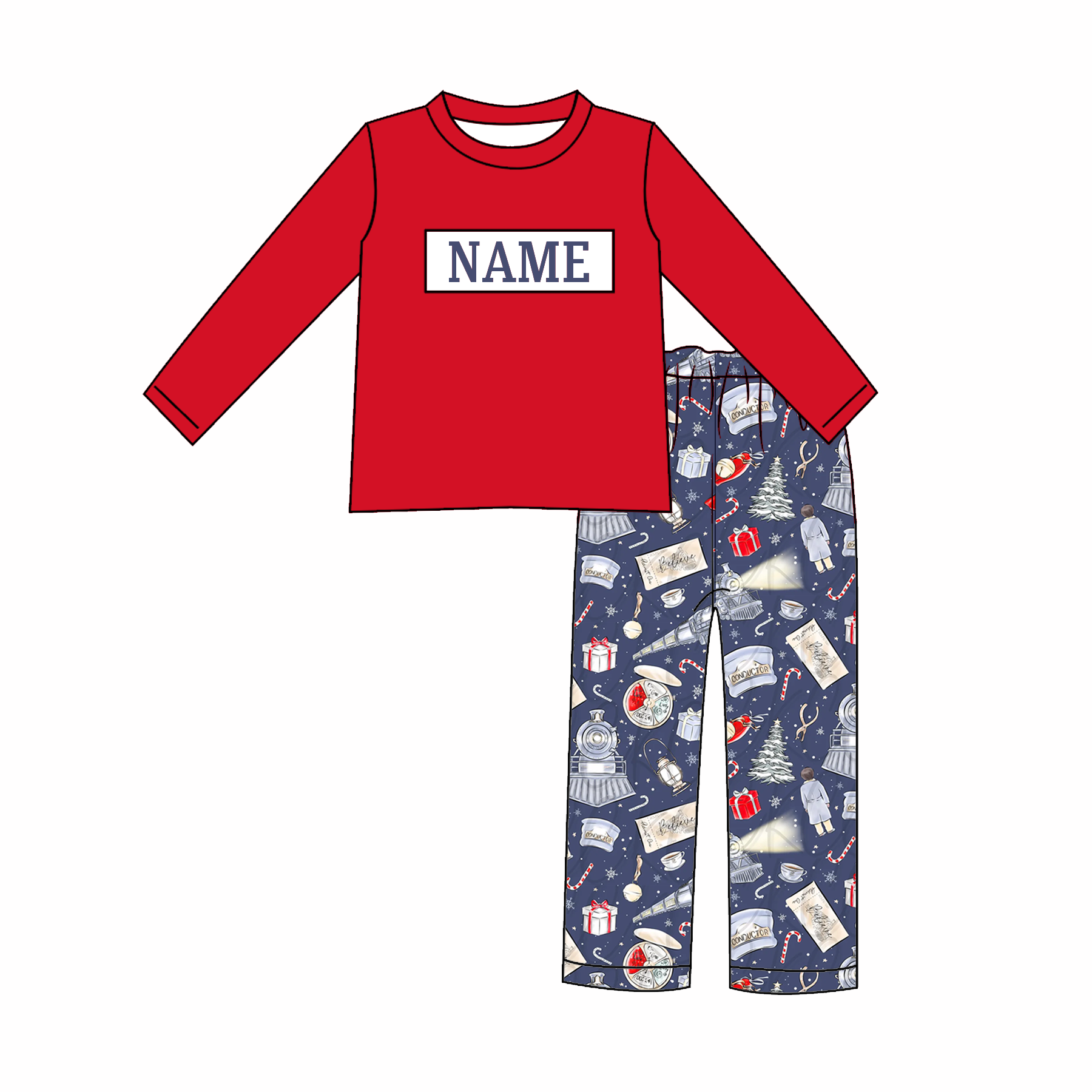 （Pre Order）Family Christmas Embroidery Smocked Dress,Set&Romper