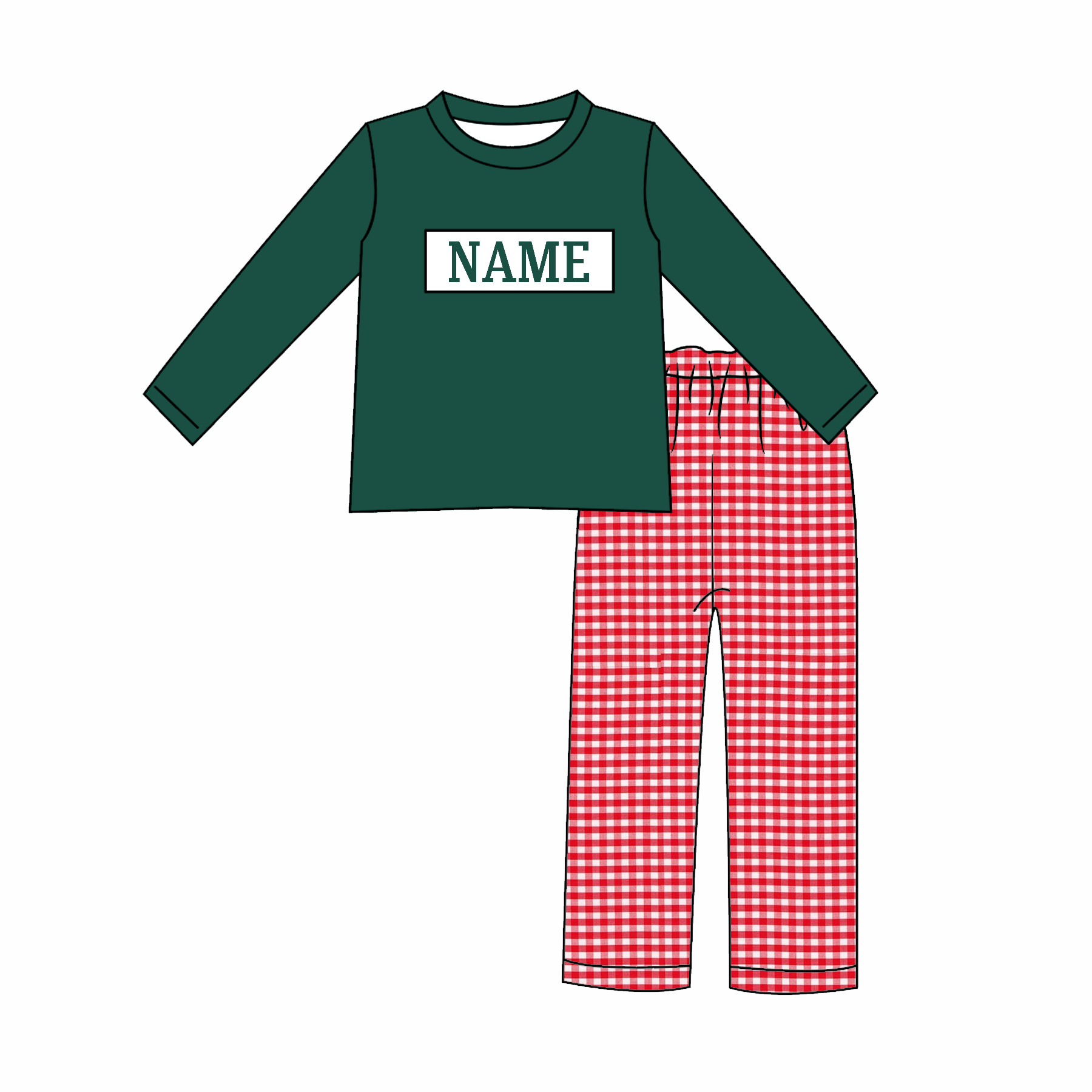 （Pre Order）Family Christmas Embroidery Smocked Dress,Set&Romper