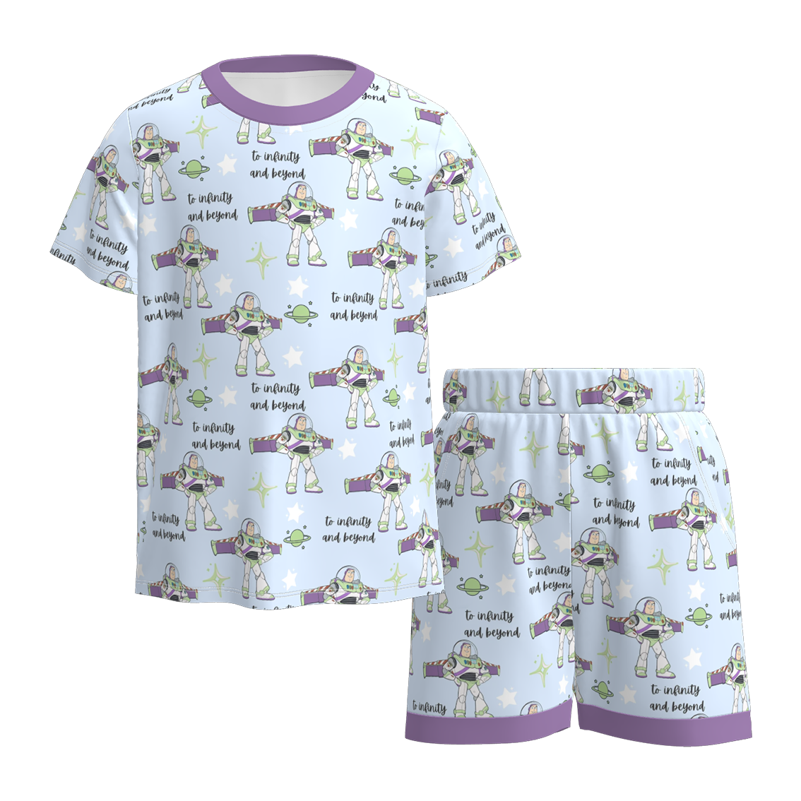 （Pre Order）Boys Spring and Summer Cartoon Print Shorts Set