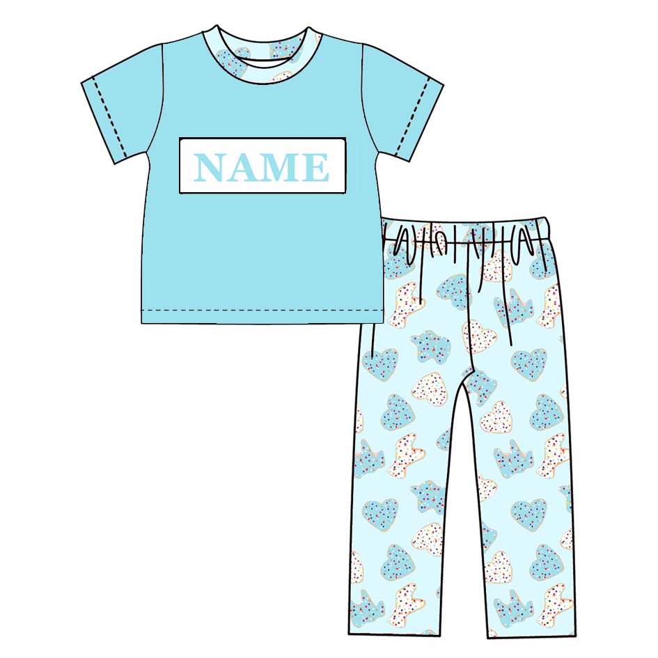 （Pre Order）Siblings Valentine's Day Embroidery Smocked Dress,Set&Romper