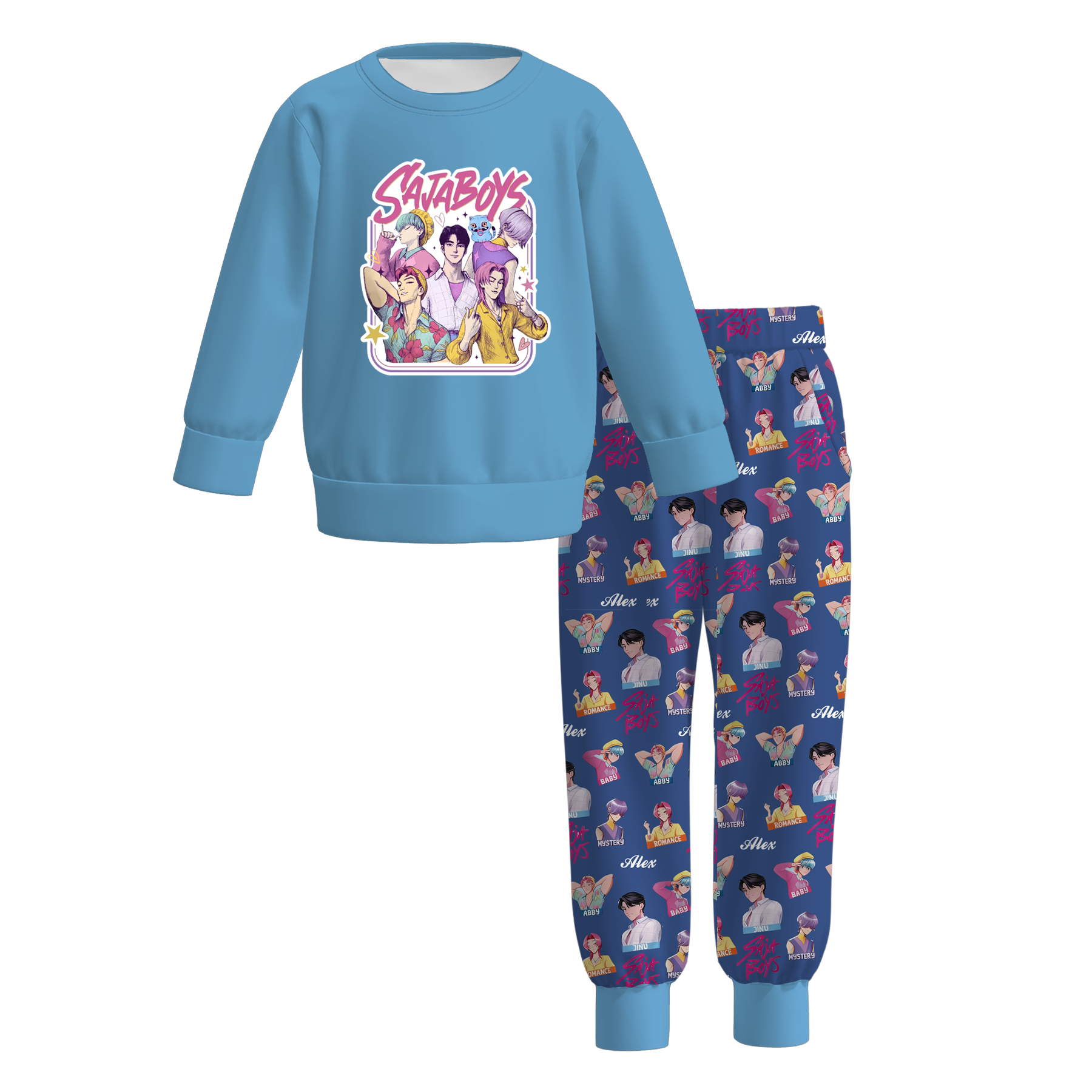 （Pre Order）Boys Spring&Summer Movie Character Print Sweatshirt Set