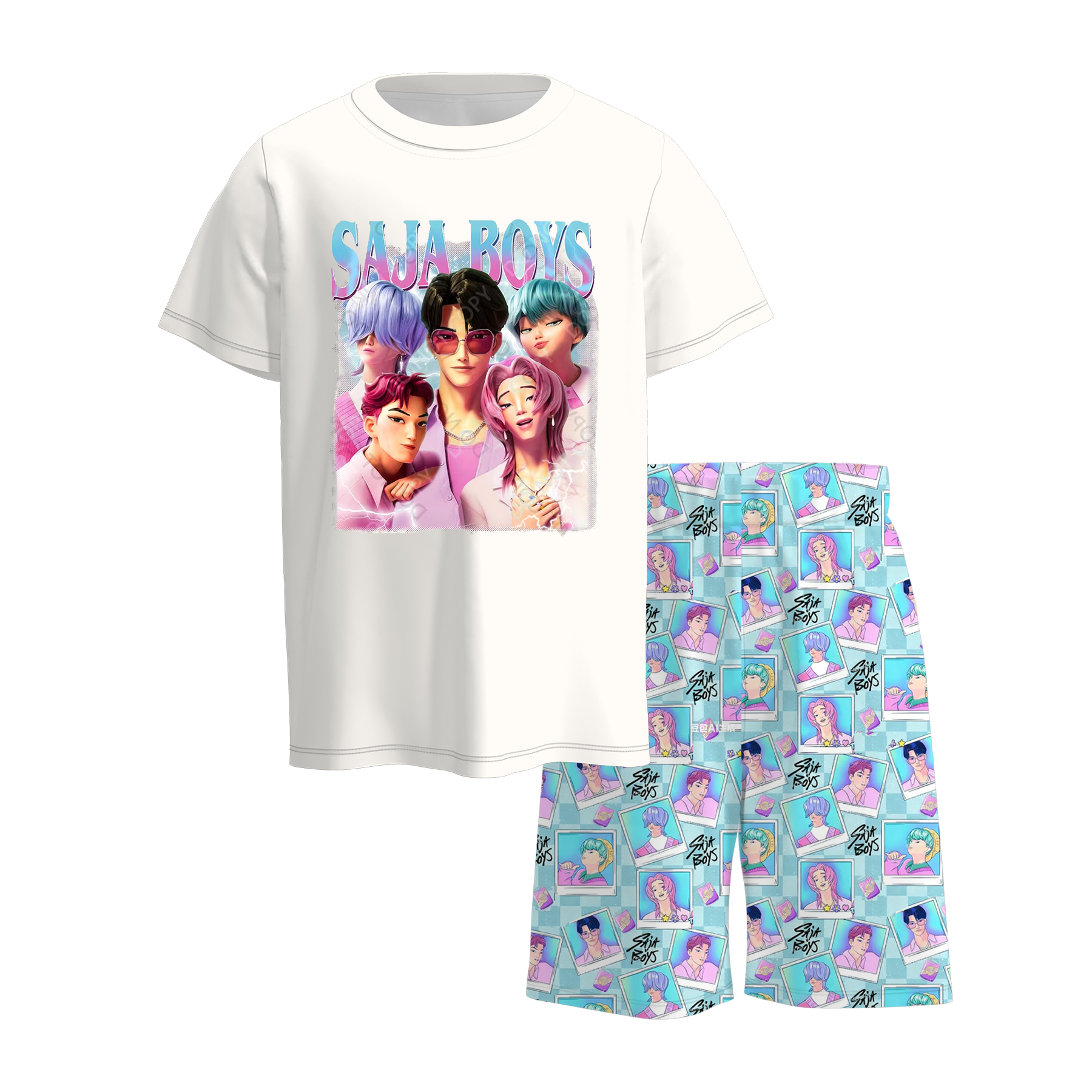 （Pre Order）Boys Spring&Summer Movie Character Print Shorts Set