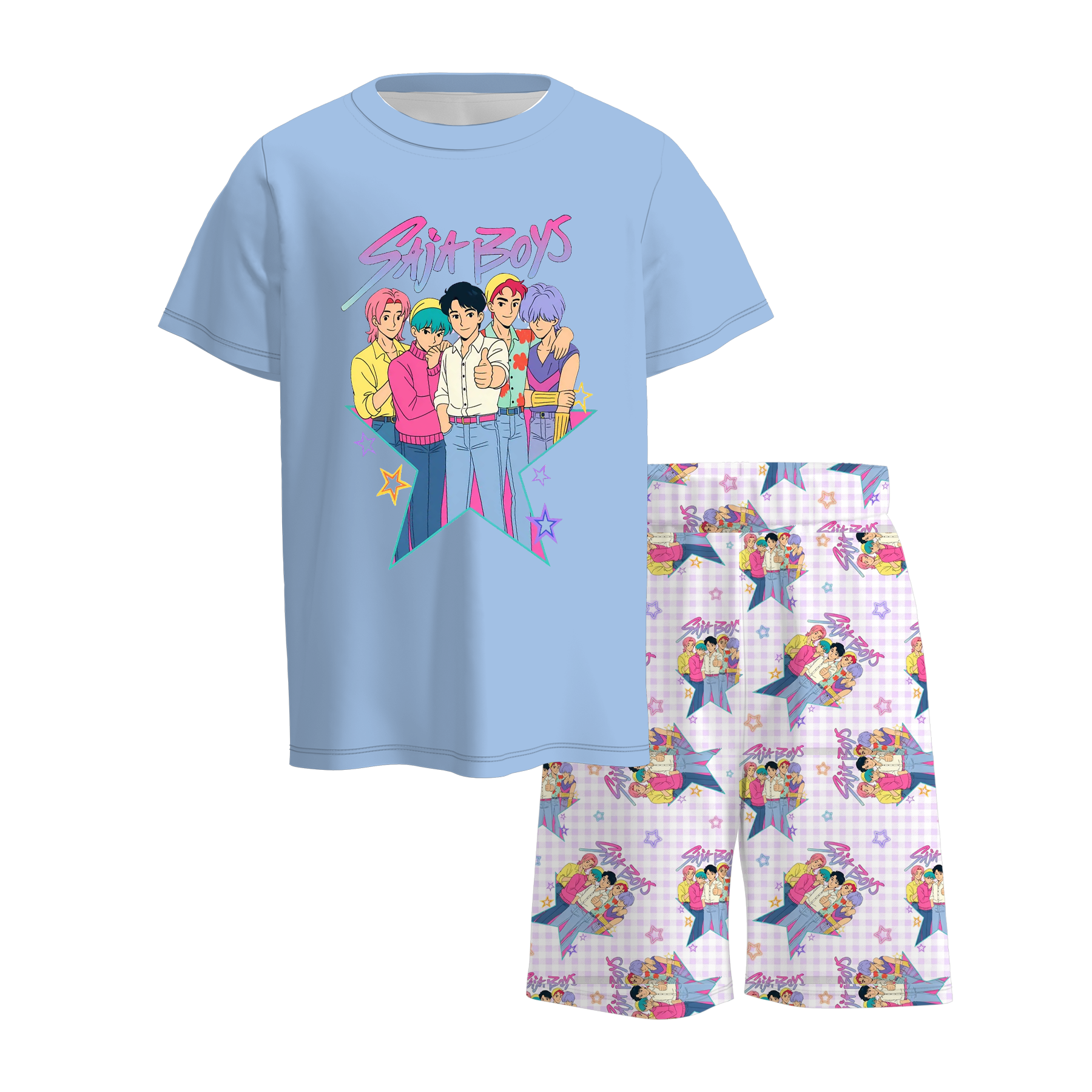 （Pre Order）Boys Spring&Summer Movie Character Print Shorts Set