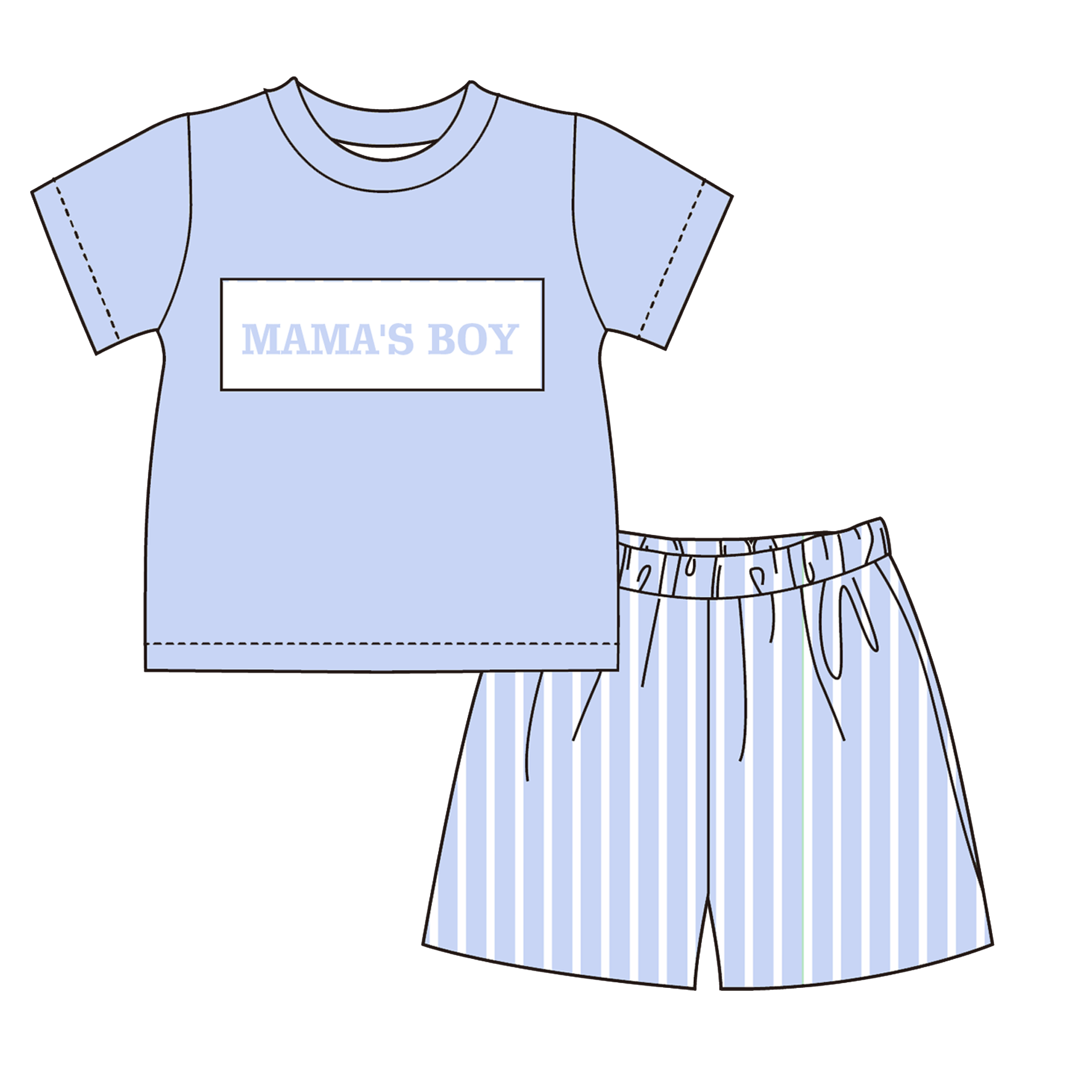 （Pre Order）Siblings Mother's Day Embroidery Smocked Dress,Set&Romper