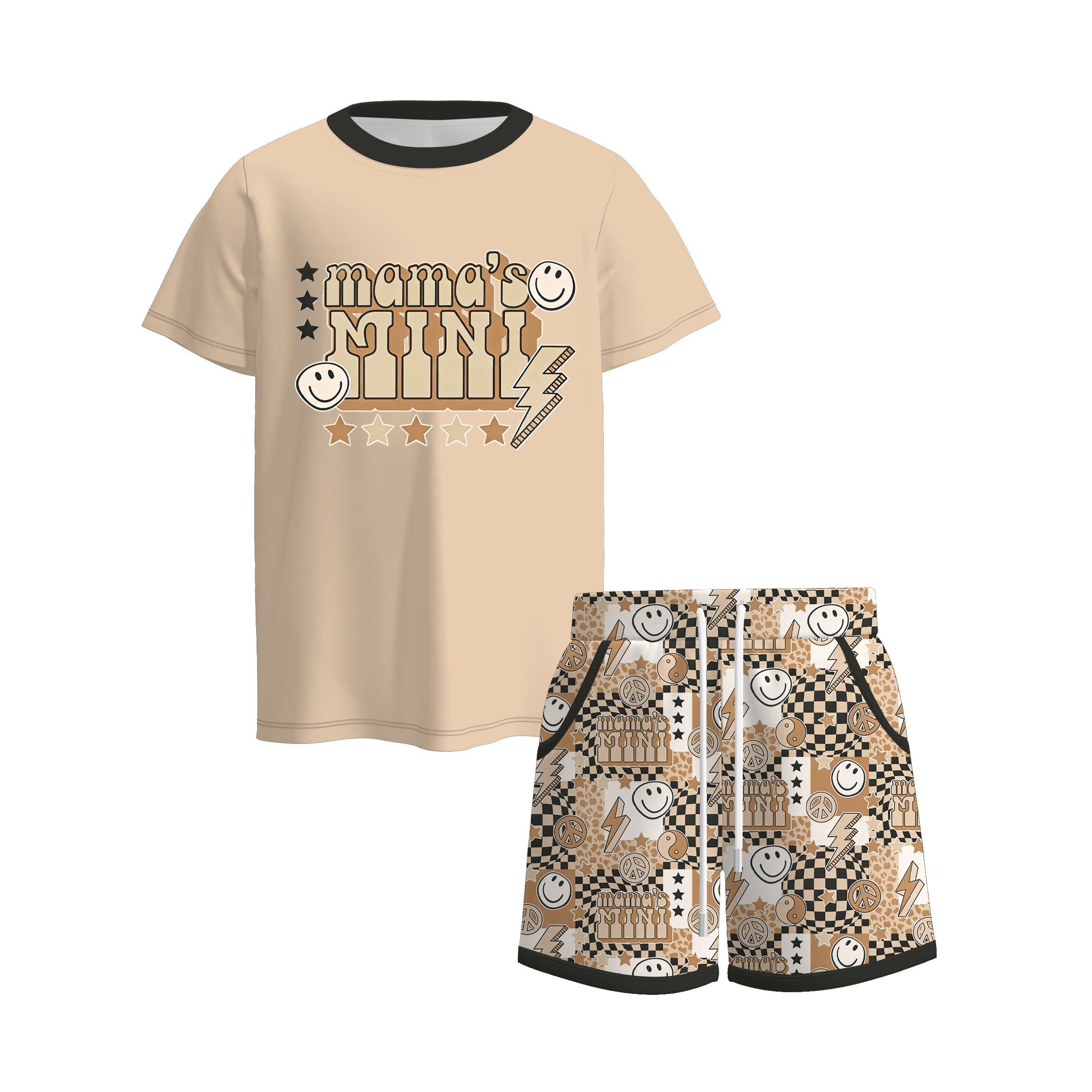 （Pre Order）Brothers Mother's Day Print Set,Top＆Romper