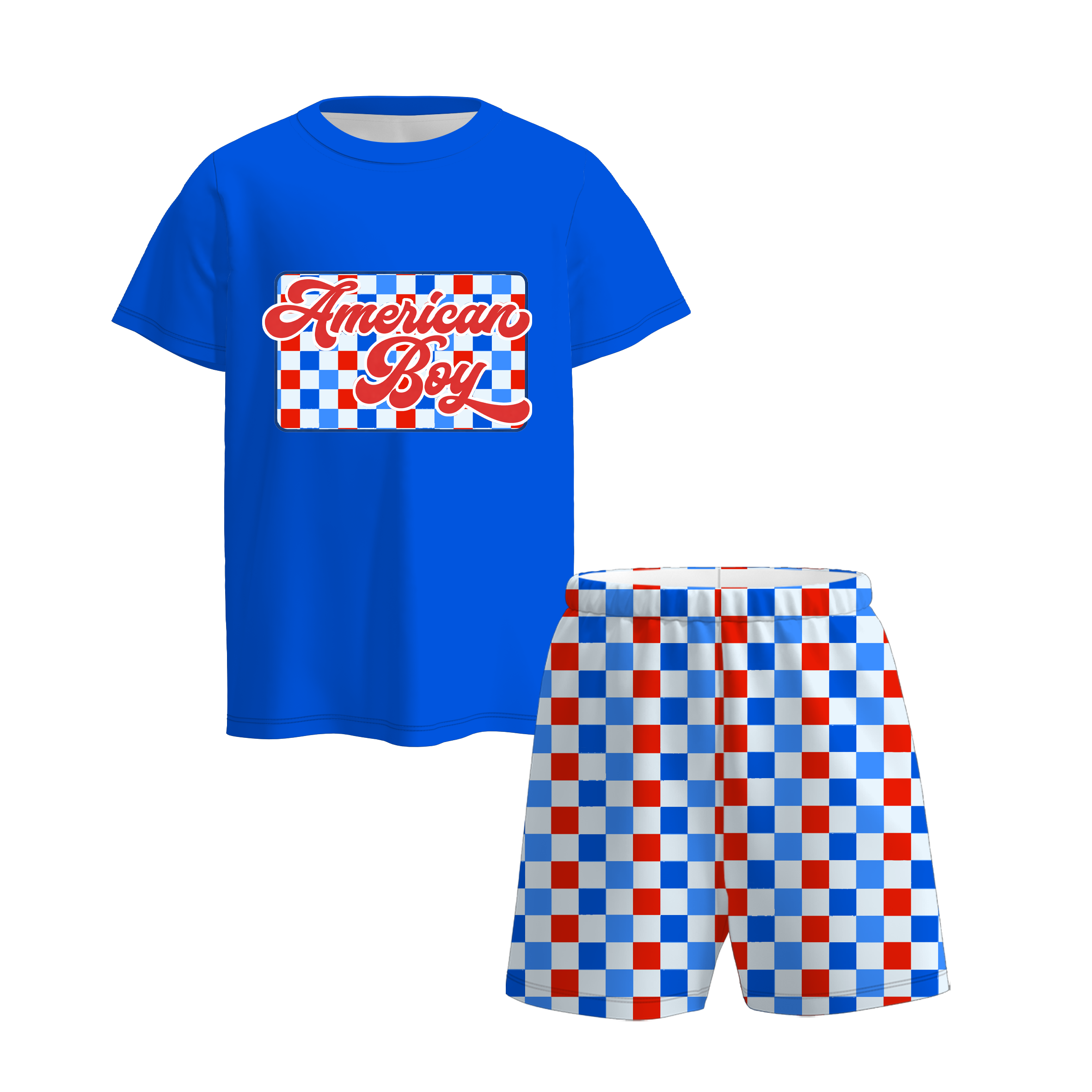 （Pre Order）Mommy and Me Patriotic Bow Print Dress,Set&Pajamas