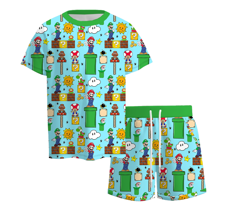 （Pre Order）Siblings Spring&Summer Cartoon Print Dress,Set&Top
