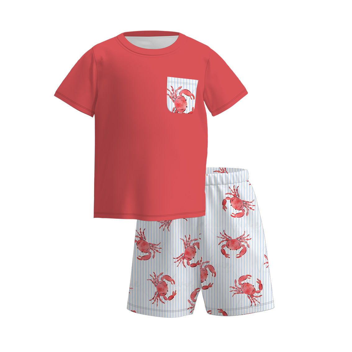 （Pre Order）Brothers Spring and Summer Crab Print Set＆Romper