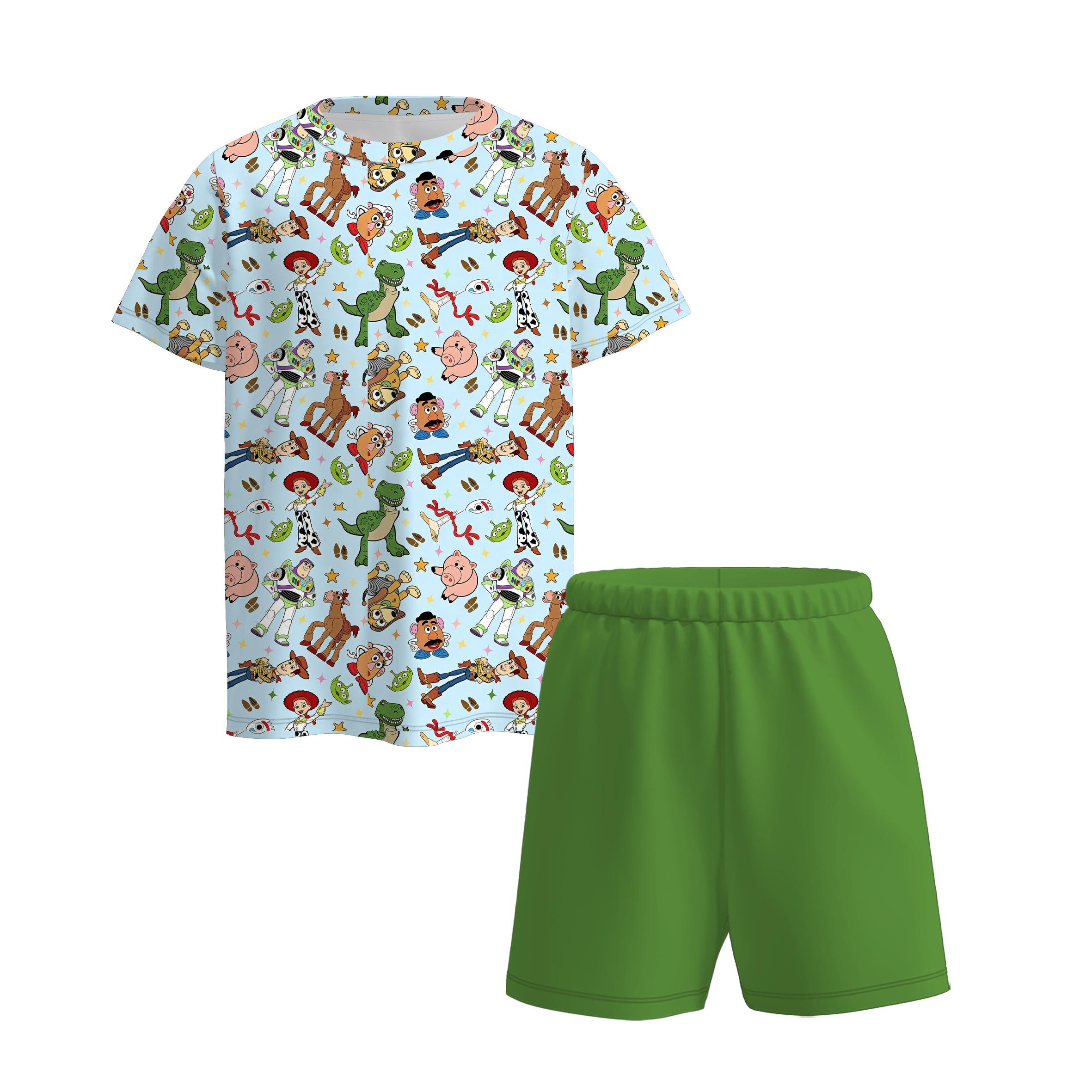 （Pre Order+Prepack Zone）Boys Cartoon Print Shorts Set（Mix Size）