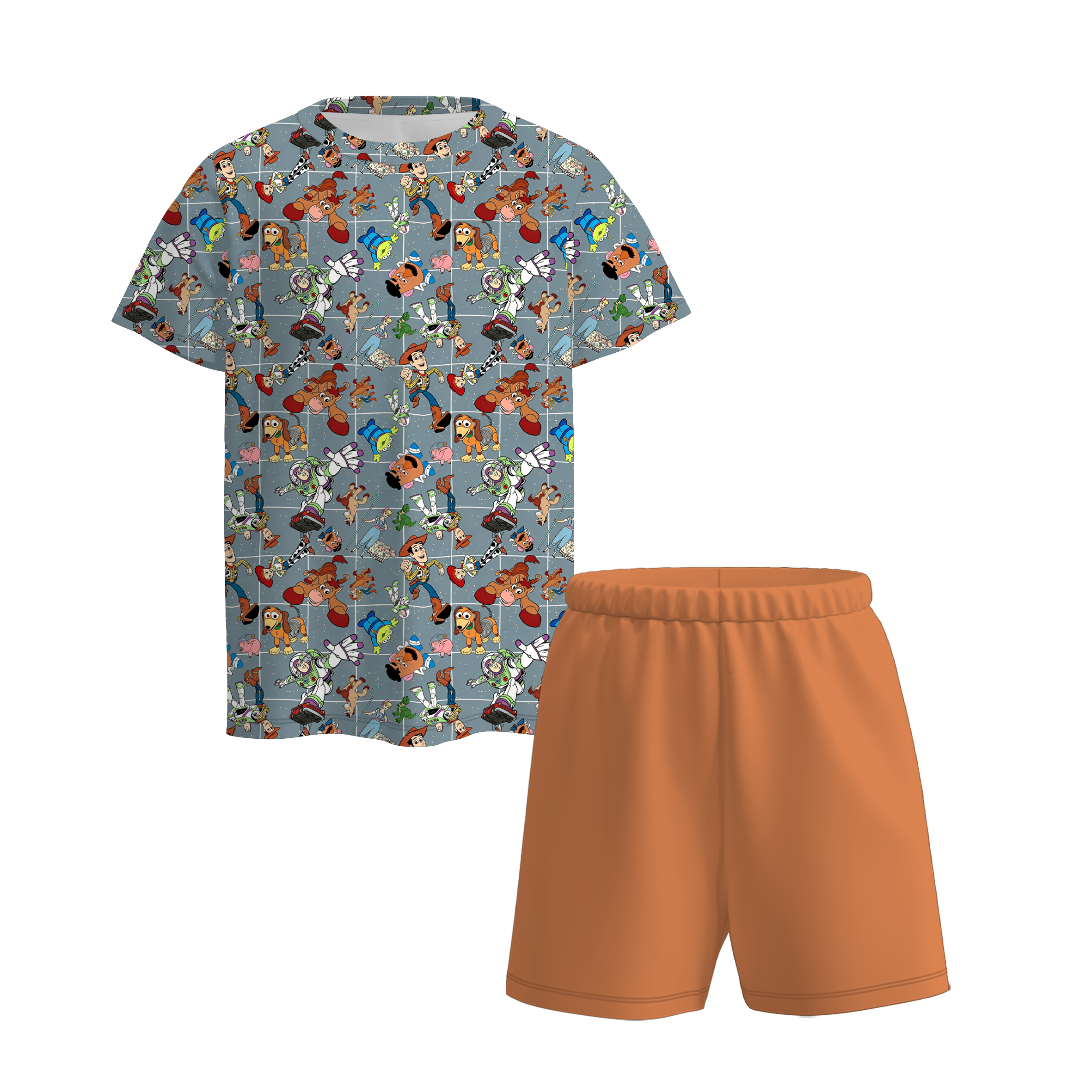 （Pre Order+Prepack Zone）Boys Cartoon Print Shorts Set（Mix Size）