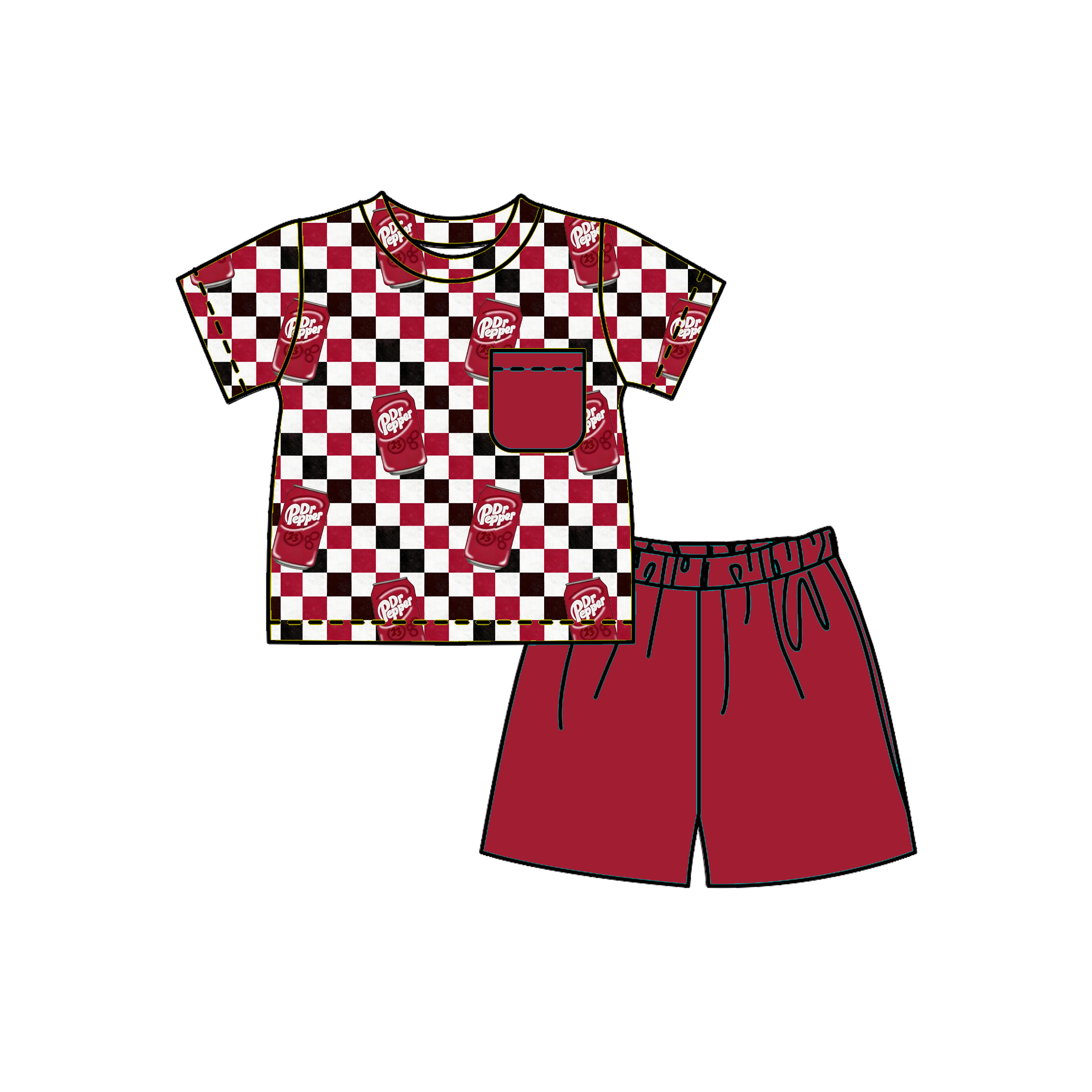 （Pre Order+Prepack Zone）Boys Cartoon Print Shorts Set（Mix Size）