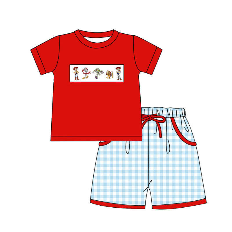 （Pre Order）Siblings Spring&Summer Cartoon Toy Embroidery Smocked Dress,Set&Romper