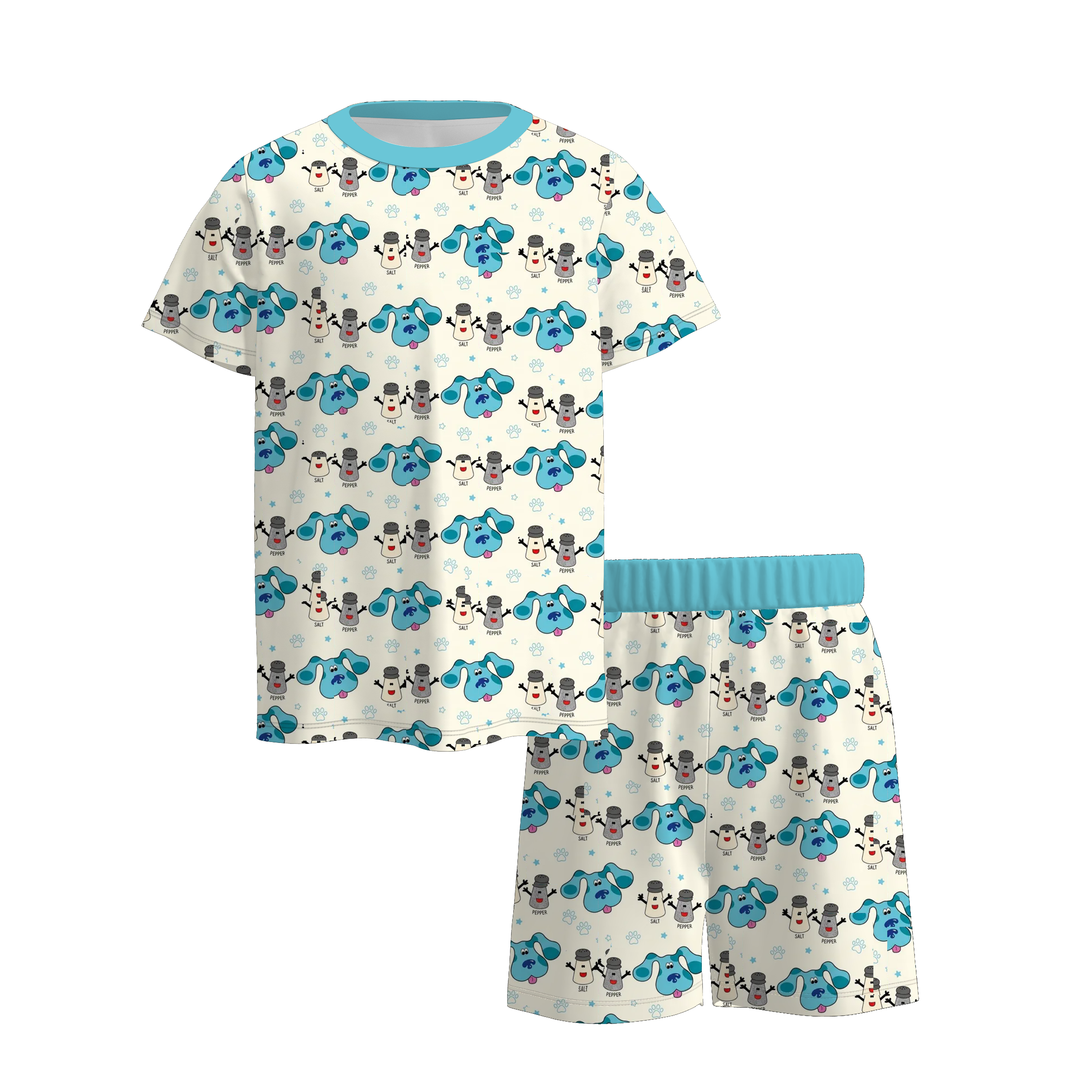 （Pre Order+Prepack Zone）Siblings Cartoon Print Dress&Shorts Set（Mix Size）