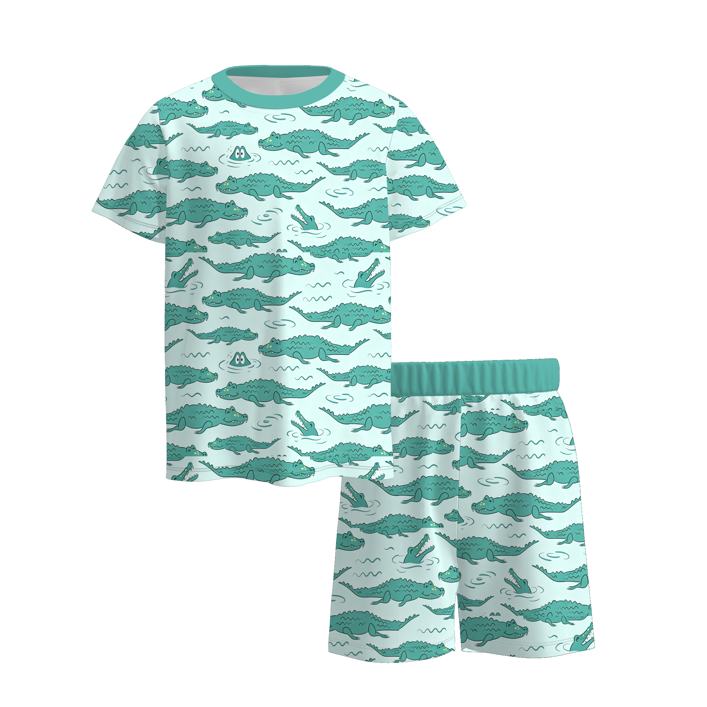 （Pre Order+Prepack Zone）Boys Summer Print Shorts Set&Four-way Stretch Shirt（Mix Size）