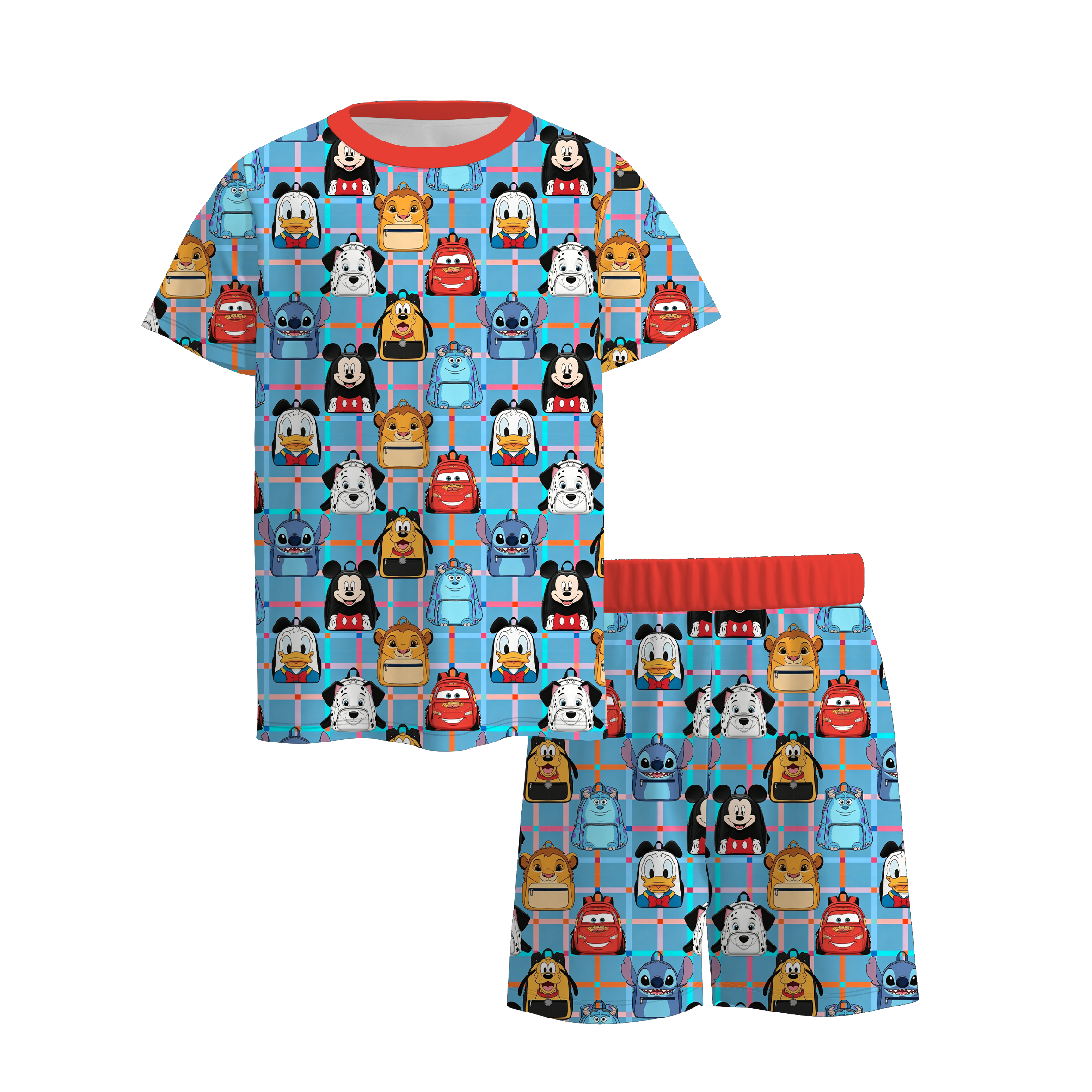 （Pre Order+Prepack Zone）Boys Summer Print Shorts Set&Four-way Stretch Shirt（Mix Size）