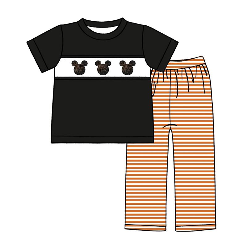 （Weekly Pre-Order）Siblings Halloween Cartoon Embroidery Smocked Dress,Set&Romper（Ends Wednesday）
