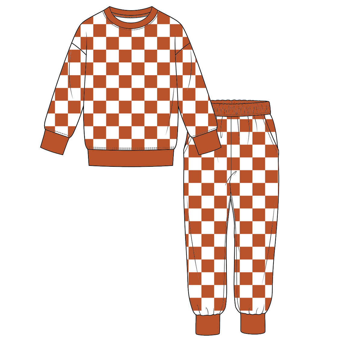 （Weekly Pre-Order）Boys Fall&Winter Plaid Outfit Set（Ends 10.6）