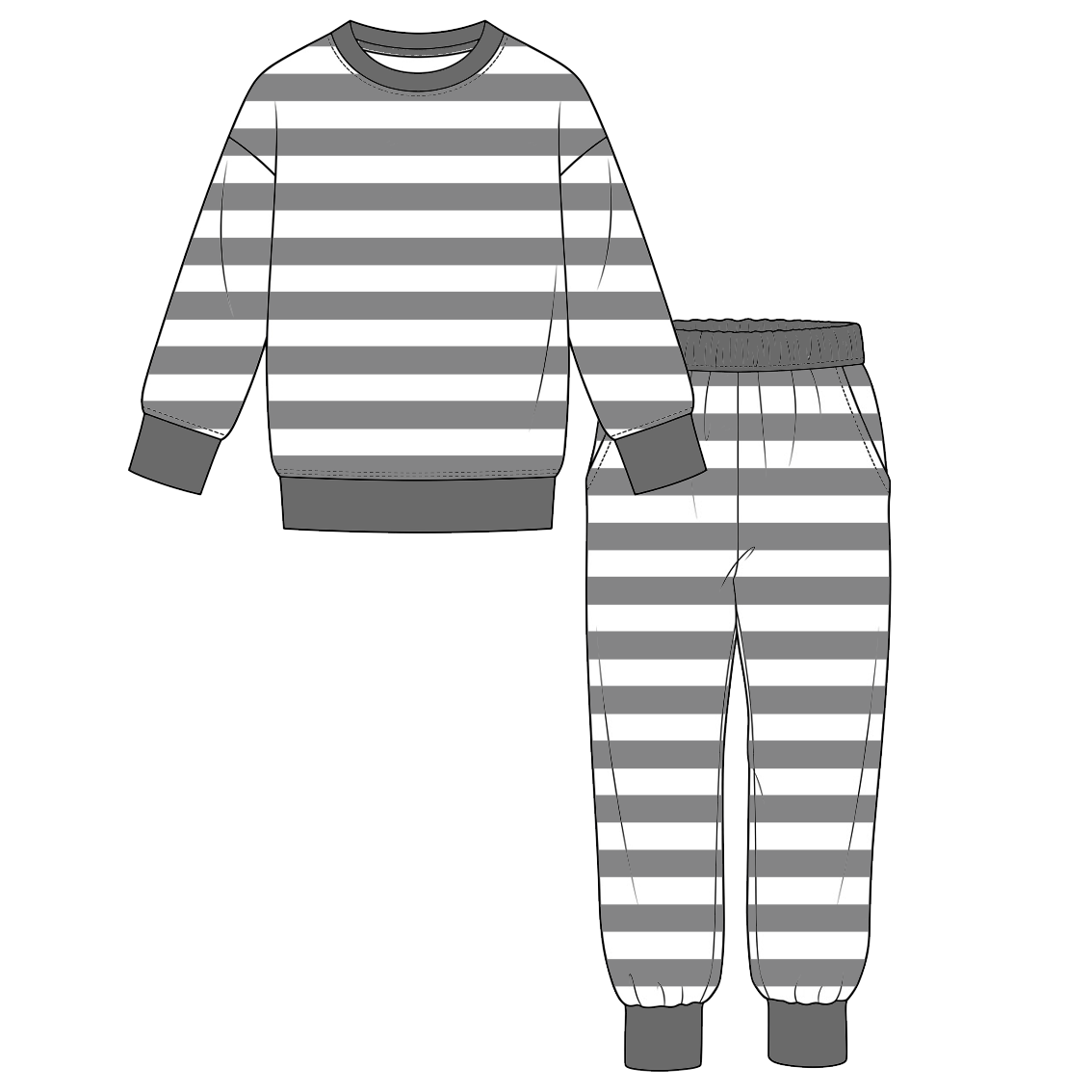 （Weekly Pre-Order）Boys Fall&Winter Srtipe Outfit Set（Ends 10.6）