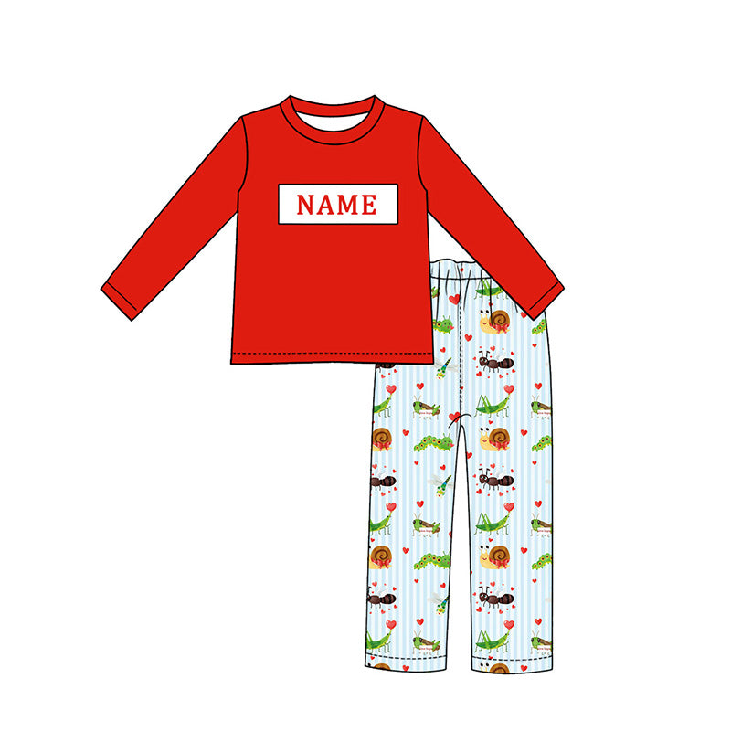 （Pre Order）Brothers Valentine's Day Embroidery Smocked Set&Romper