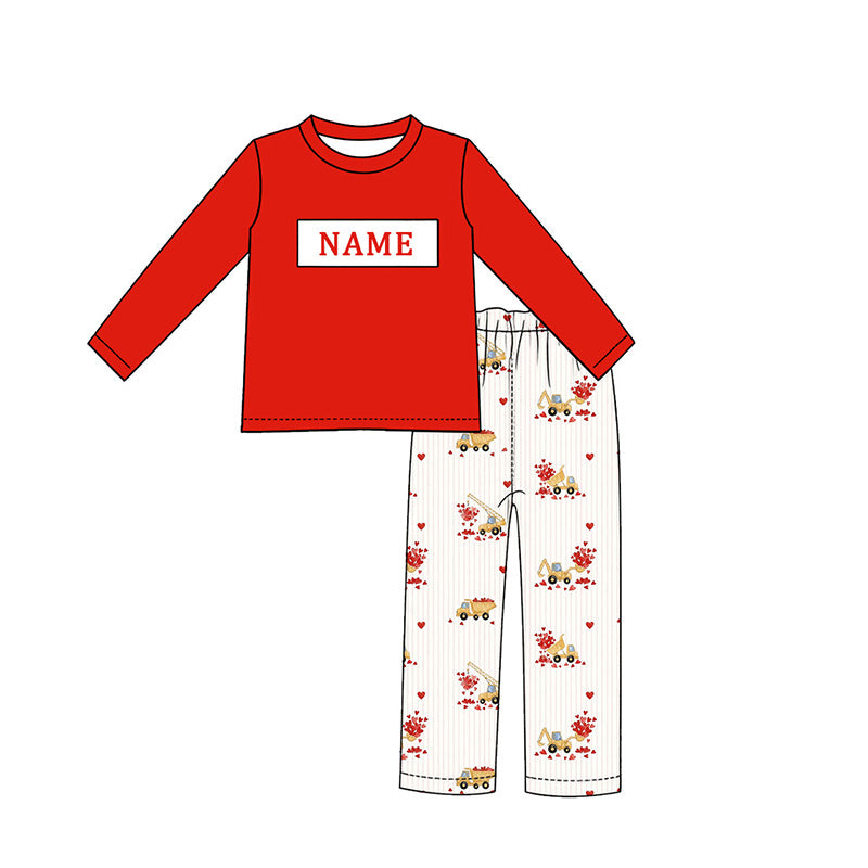 （Pre Order）Brothers Valentine's Day Embroidery Smocked Set&Romper