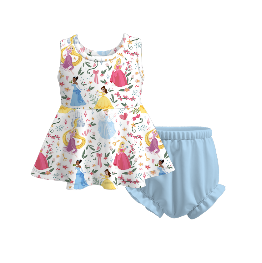 (Pre Order)Baby Girls Character Print Shorts Set