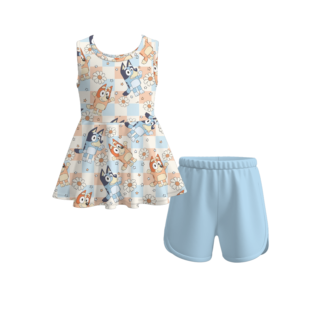 （Pre Order）Girls Character Cartoon Shorts Set