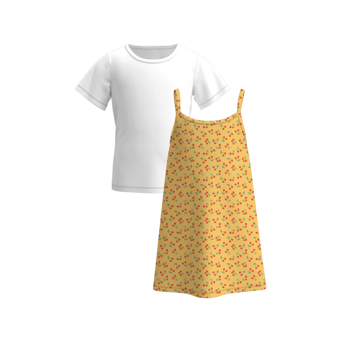 （Pre Order）Girls Summer Top Dress 2 Pieces Set