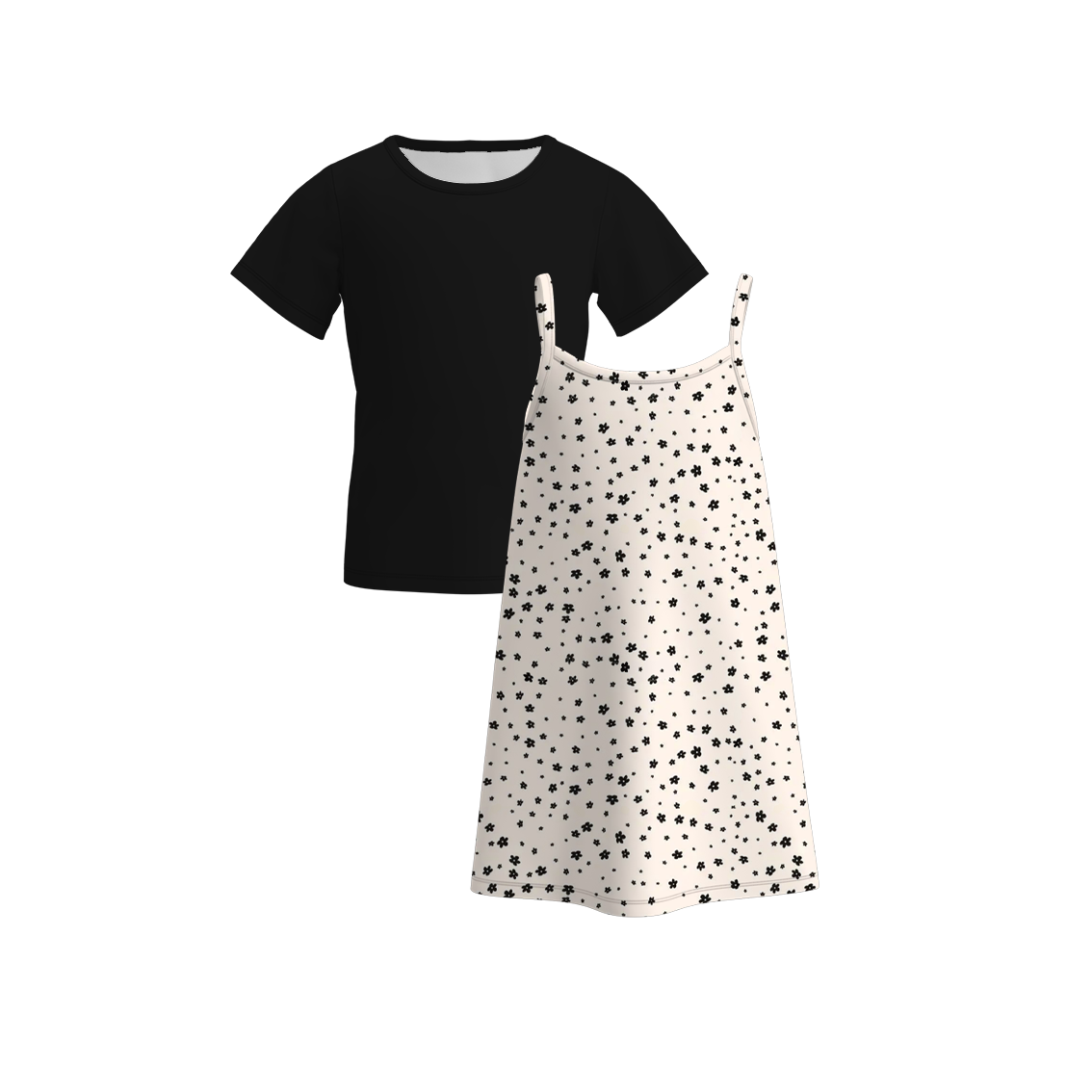 （Pre Order）Girls Summer Top Dress 2 Pieces Set