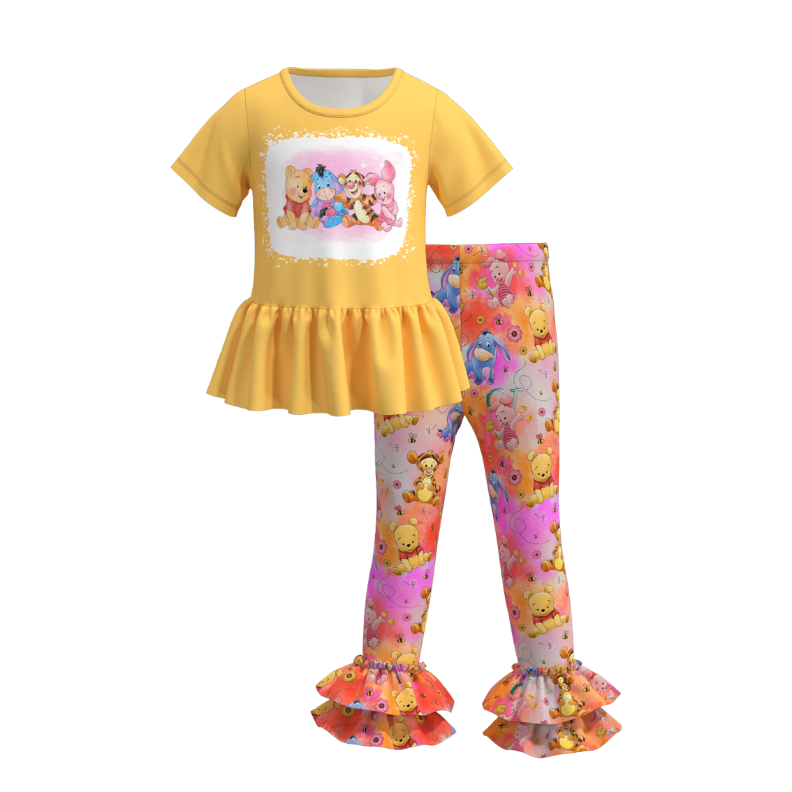 （Pre Orders）Girls Cartoon Print Outfit Set