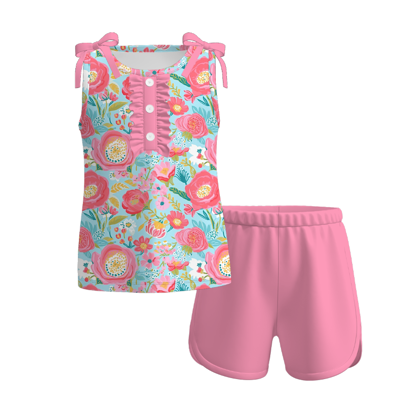 （Pre Order）Mommy and Me Spring＆Summer Sunflower Print Dress,Set