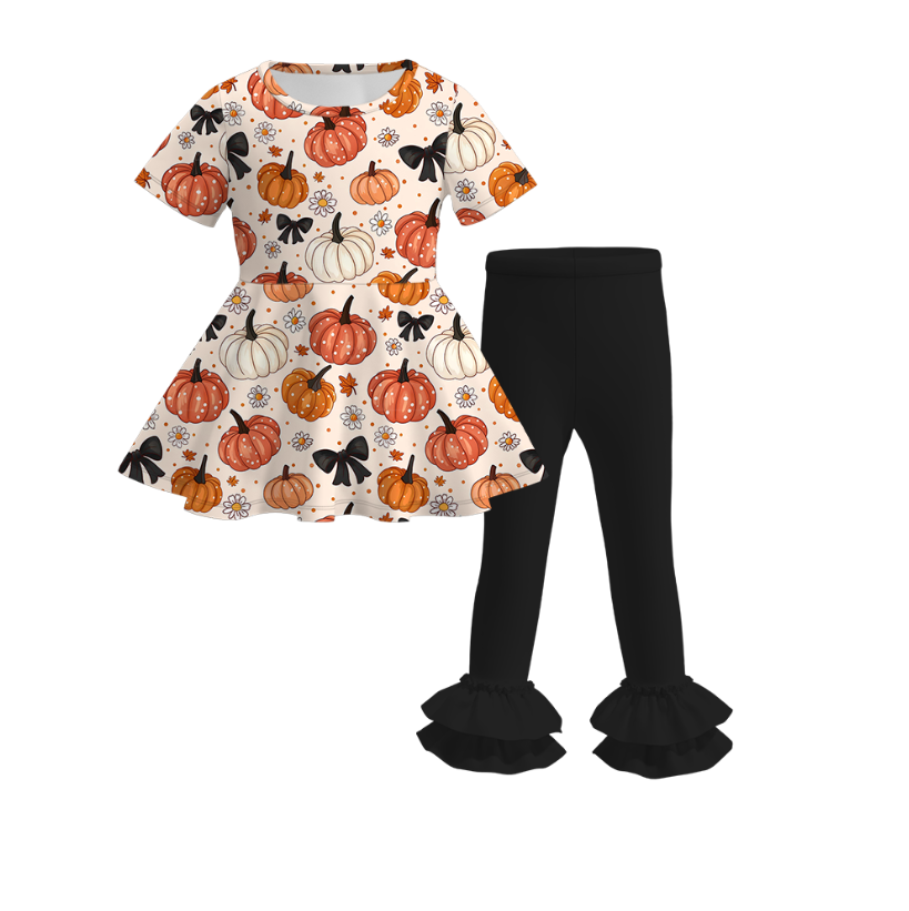 （Pre Order）Family Halloween Cartoon Print Dress,Set,Pajamas＆Romper