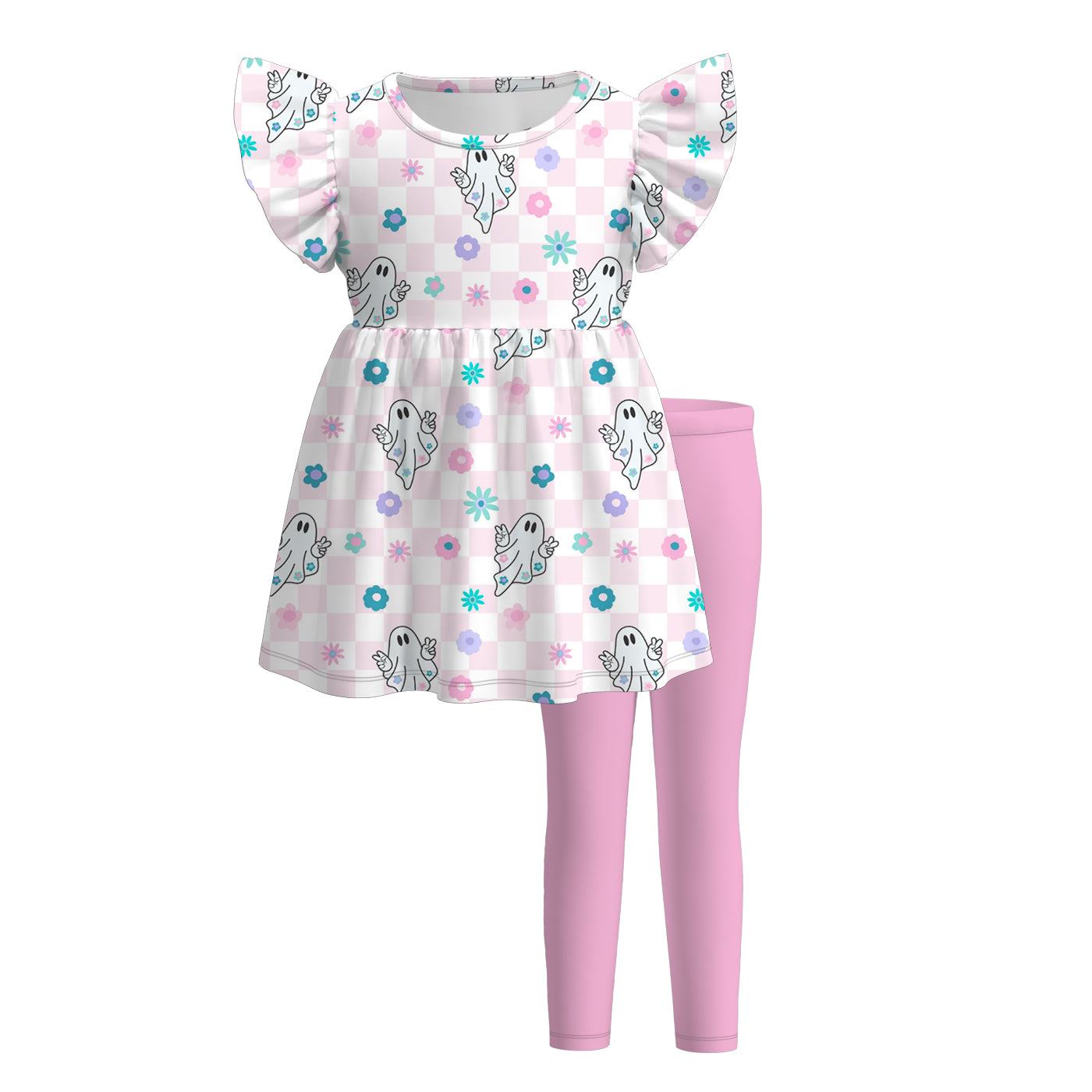 （Pre Order）Family Halloween Ghost Print Dress,Set,Pajamas＆Romper