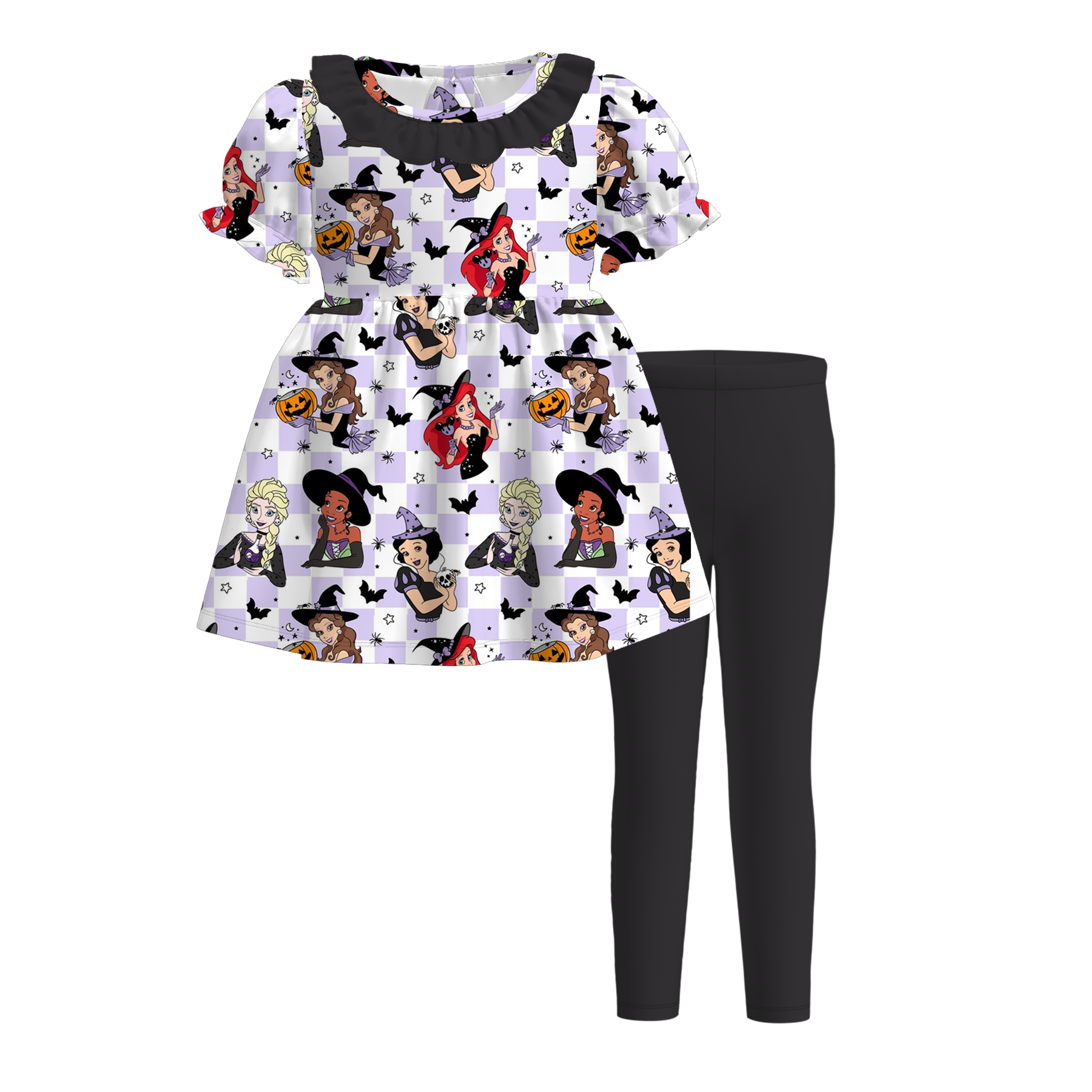 （Pre Order）Family Halloween Pumpkin Print Dress,Set＆Romper