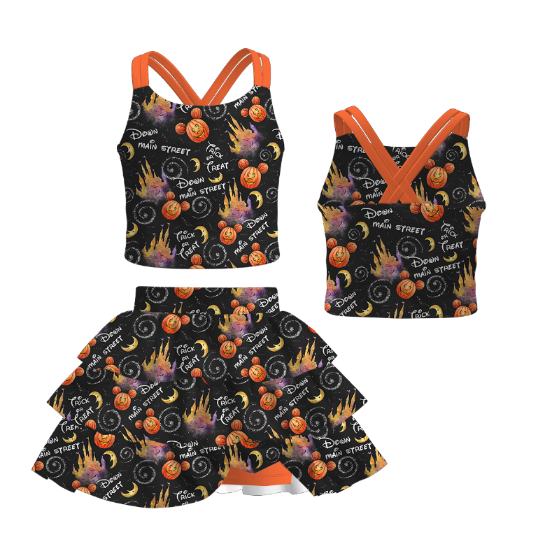 （Pre Order）Family Halloween Cartoon Print Set＆Top