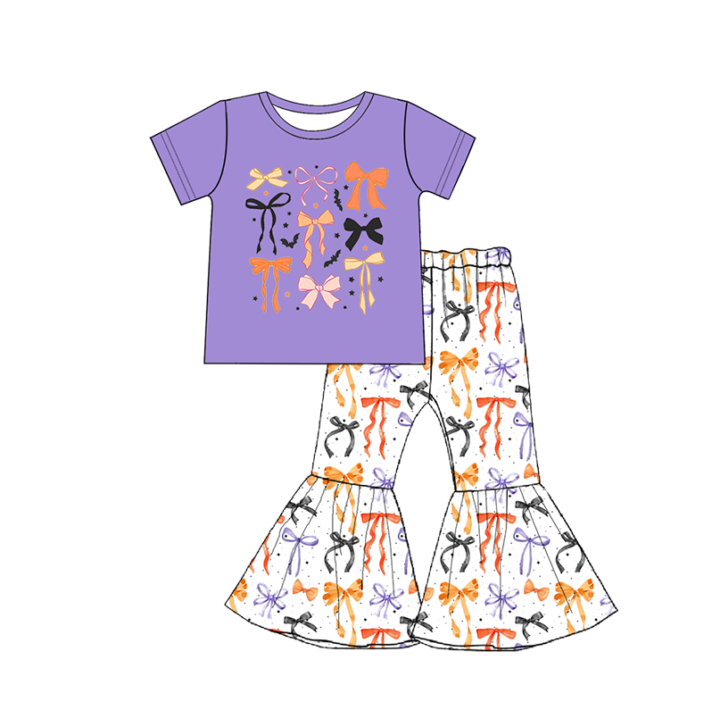 （Pre Order）Family Halloween Bow Print Set,Pajamas＆Romper