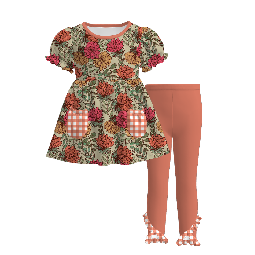 （Pre Order）Family Fall Floral Print Dress&Set