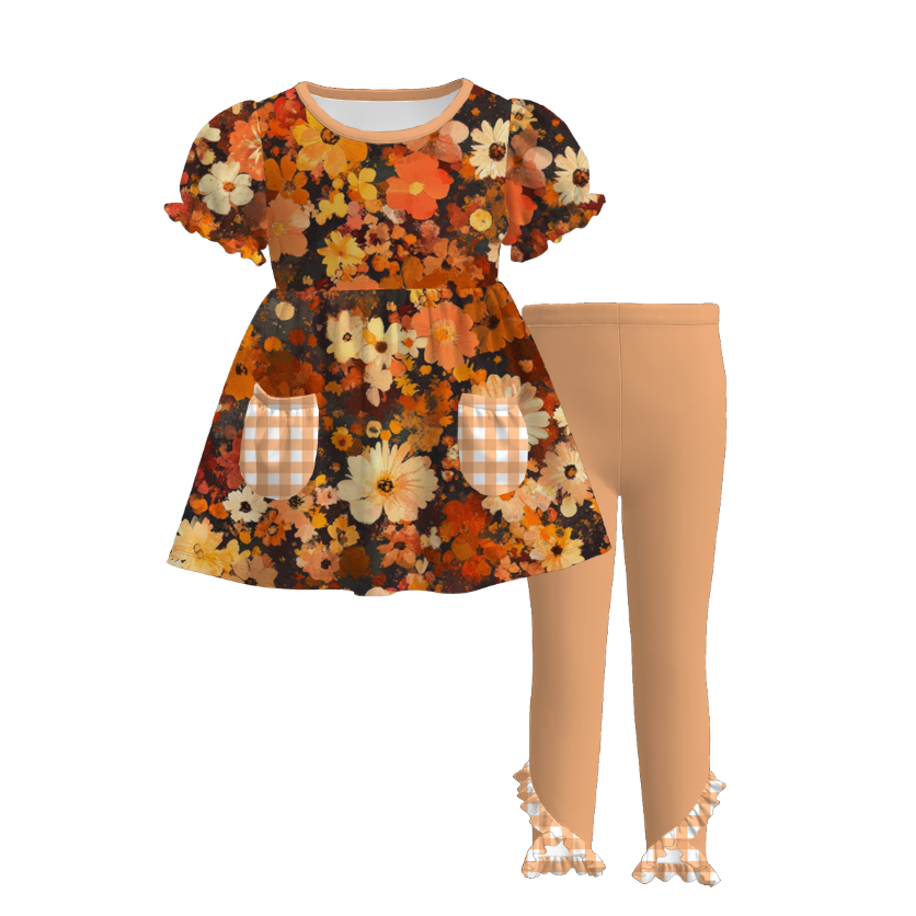 （Pre Order）Family Fall Floral Print Dress&Set