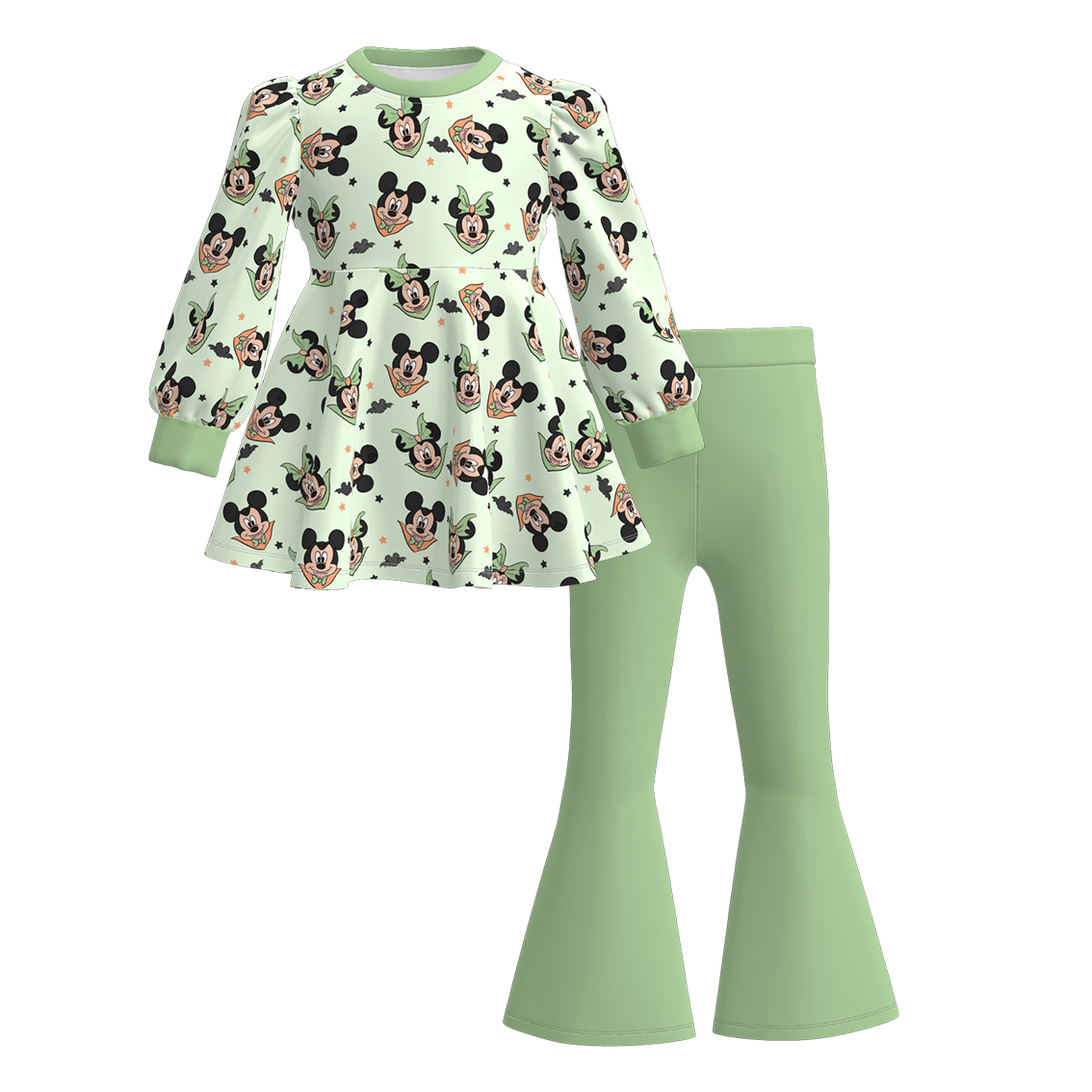 （Pre Order）Family Halloween Cartoon Print Dress,Set＆Romper