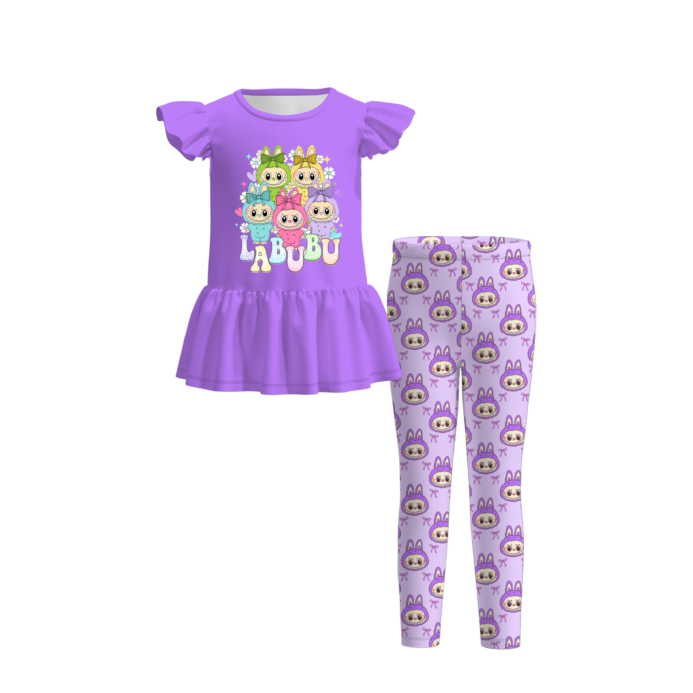 （Pre Order）Girls Summer Cartoon Print Outfit Set＆Pajamas