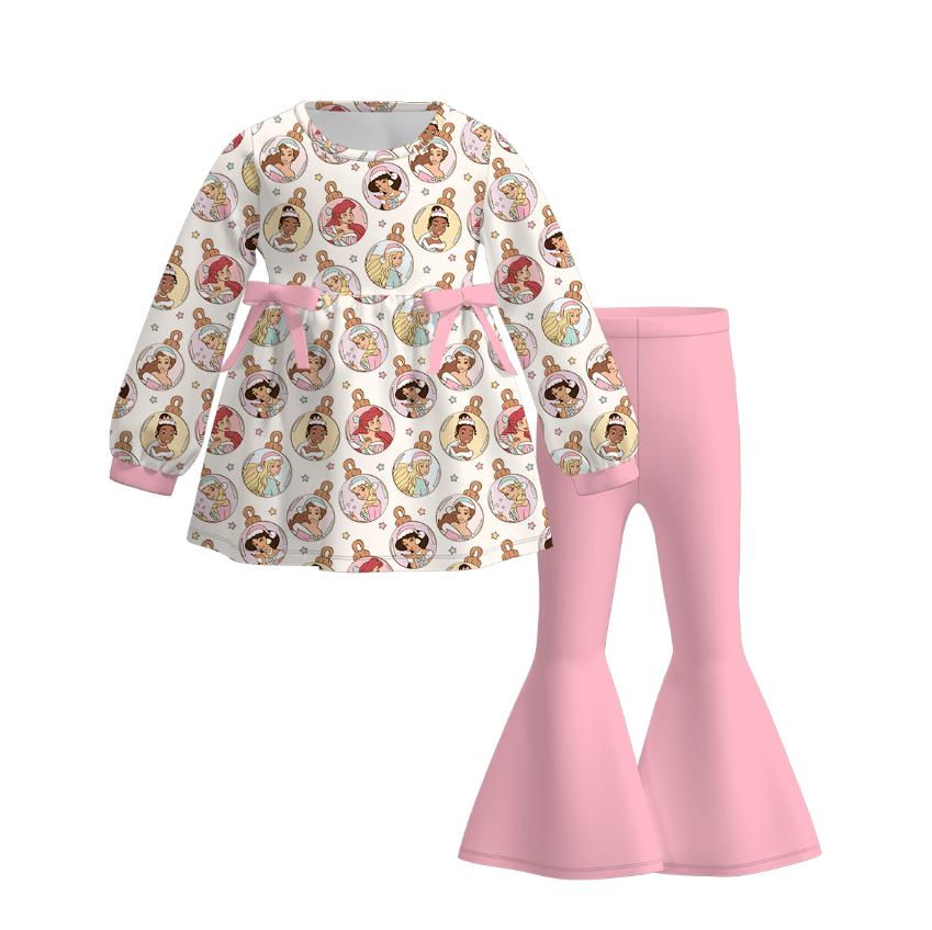 （Pre Order）Family Christmas Princess Print Dress,Set＆Pajamas