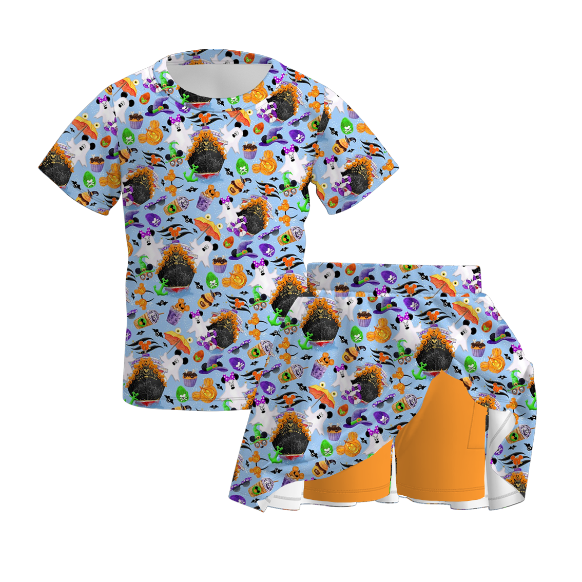 （Pre Order）Family Halloween Ghost Print Dress,Set＆Top