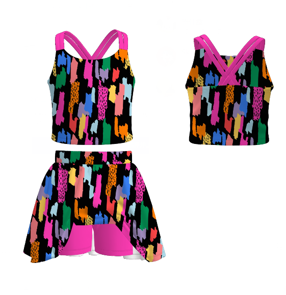（Pre Order）Family Spring&Summer Print Skort Set