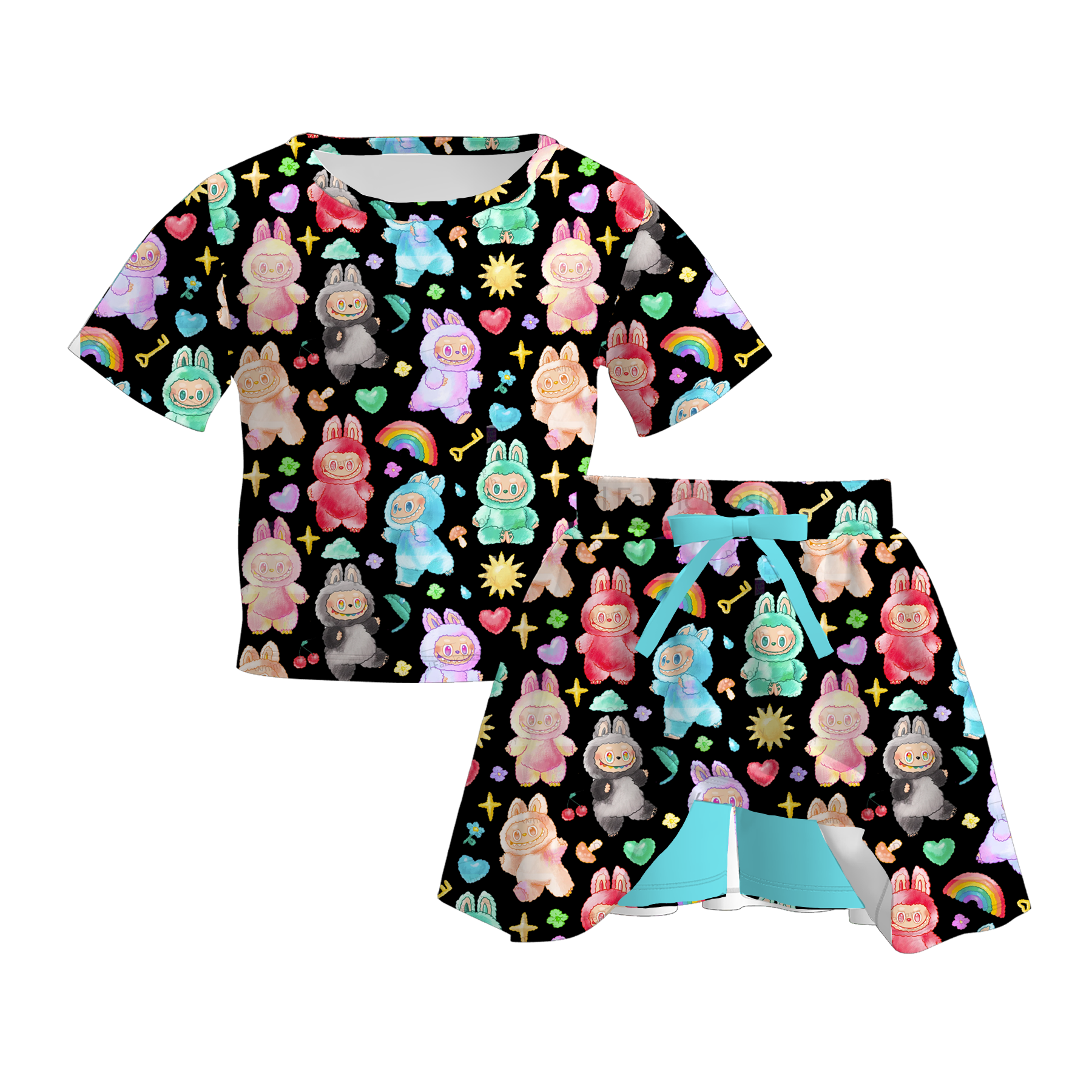 （Pre Order）Girls Summer LBB Print Skort set