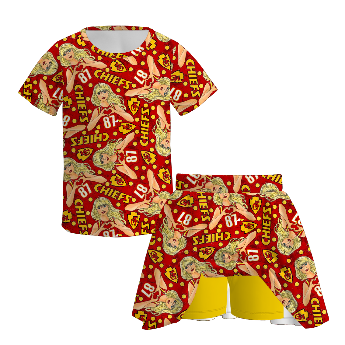 （Pre Order）Family Football TS Print Set,Pants＆Romper