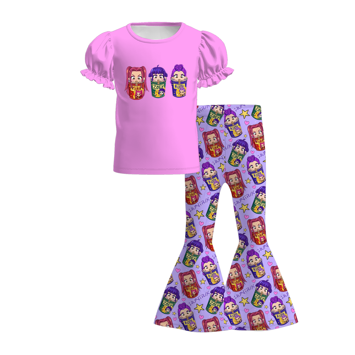 （Pre Order）Girls Movie Character Print Outfit Set
