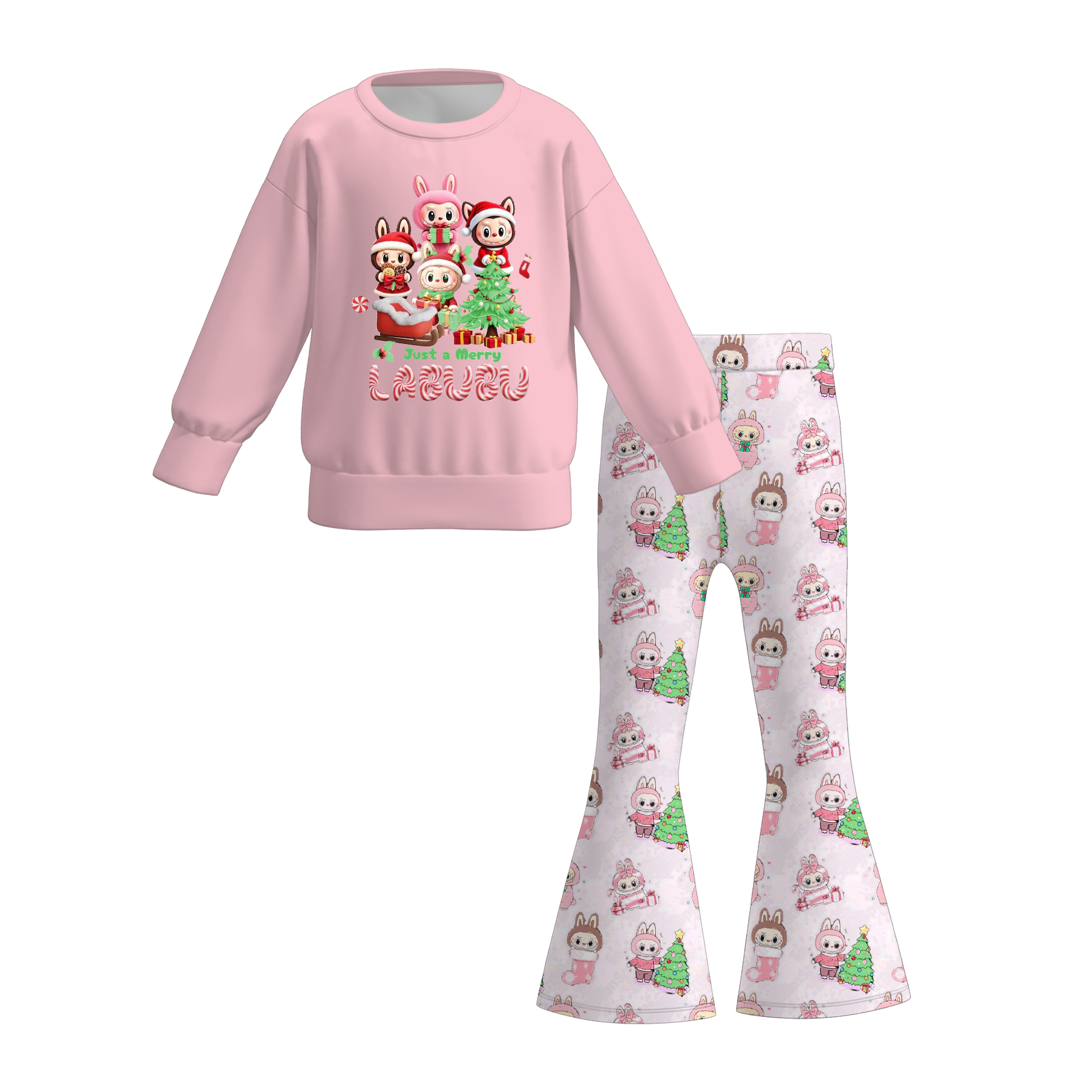 （Pre Order）Girls Fall&Winter LBB Print Sweatshirt Set