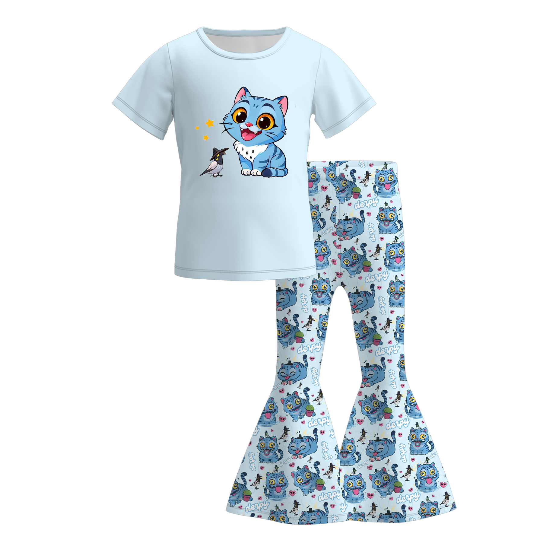 （Pre Order）Girls Movie Character Print Outfit Set