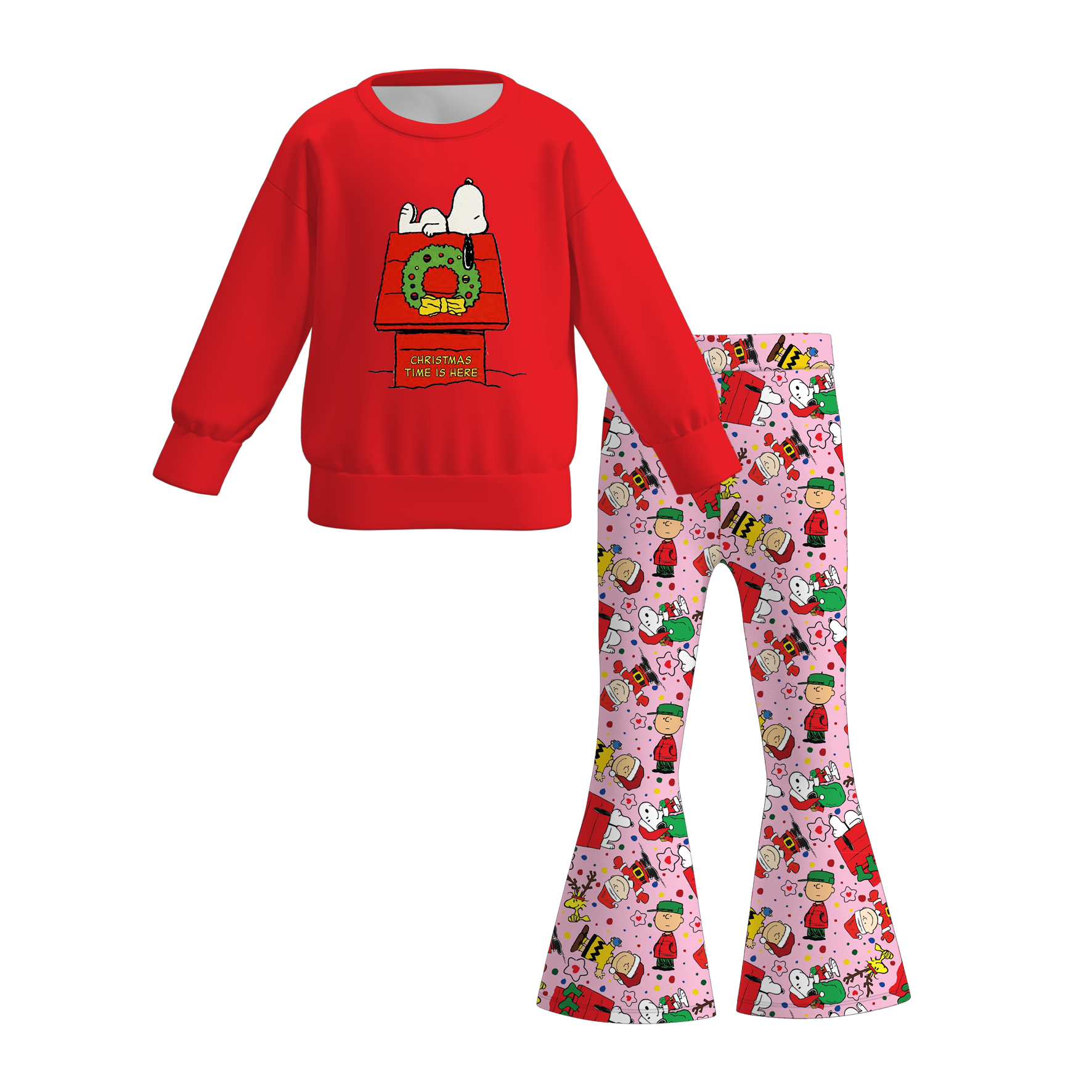 （Pre Order）Family Christmas Cartoon Print Dress,Set＆Pants