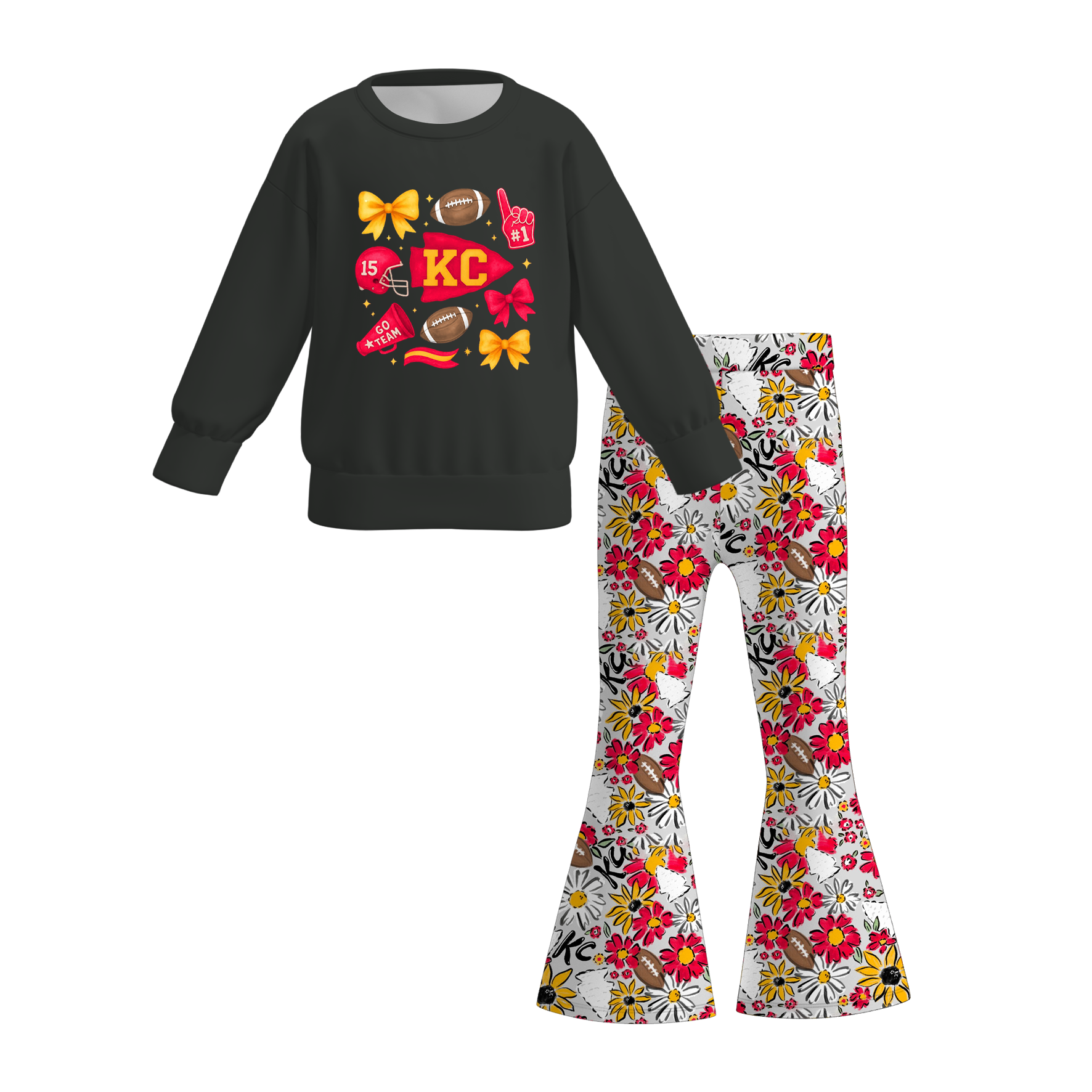 （Pre Order）Family Football Print Dress,Set&Top