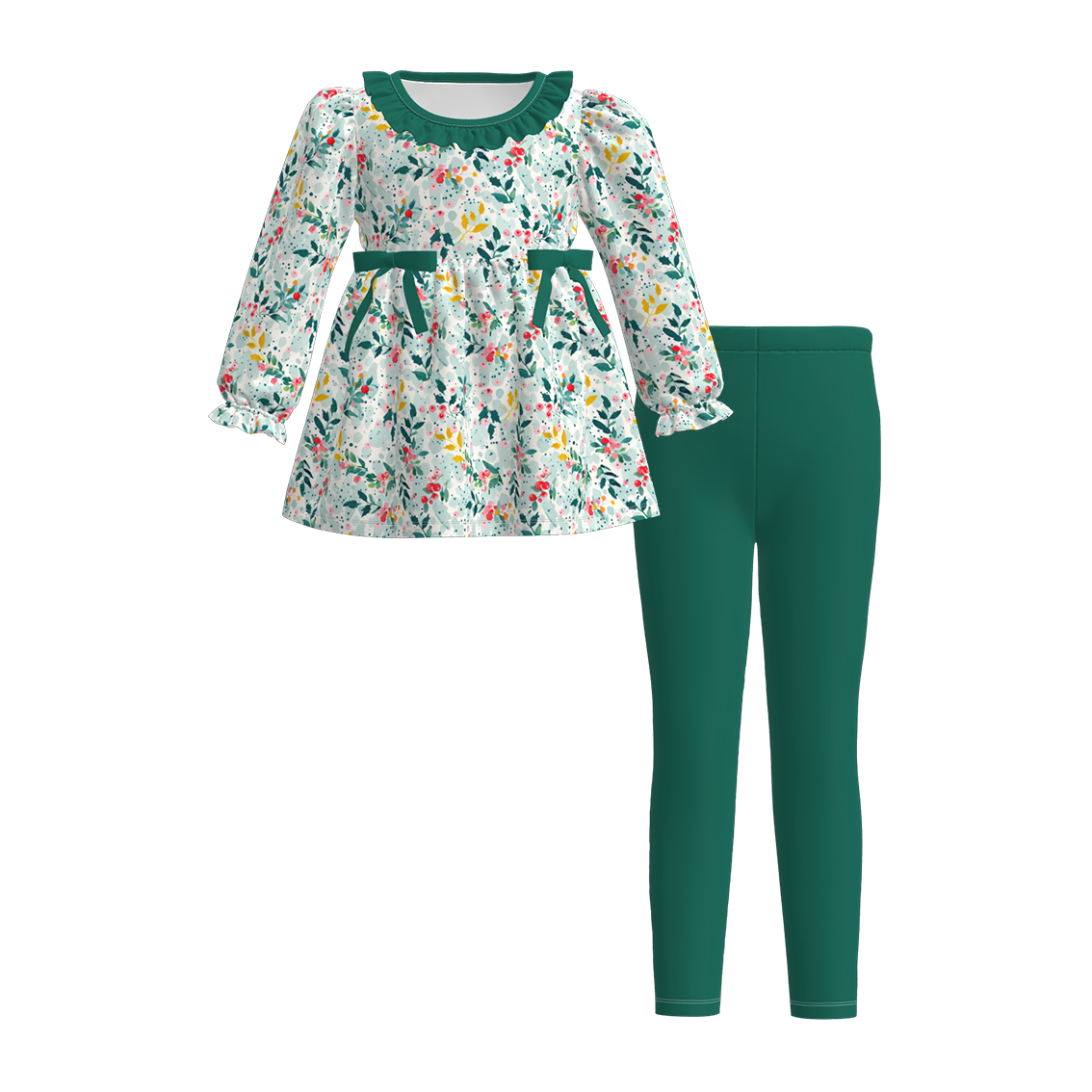 （Pre Order）Family Christmas Floral Print Dress,Set&Top